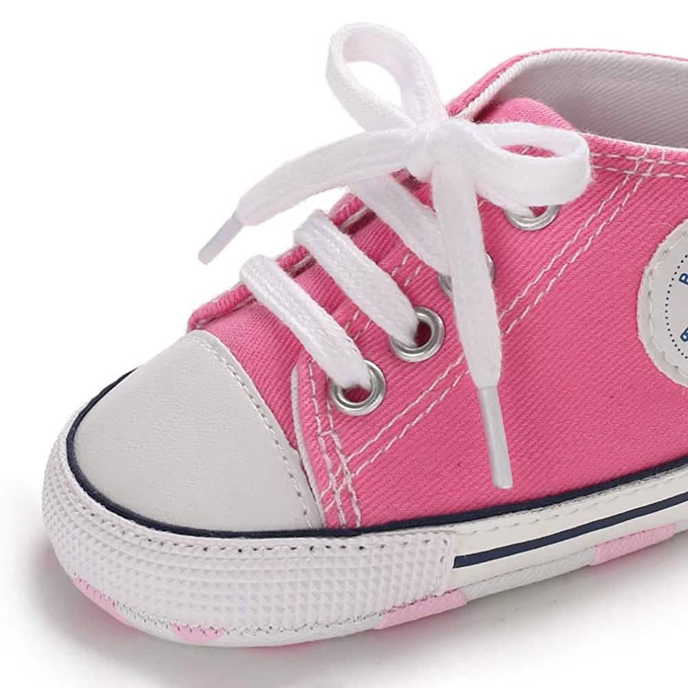 Unisex High Top Sneaker Soft Anti-Slip Sole Newborn Infant Denim Shoes Baby Gear - Tophatter Daily Deals
