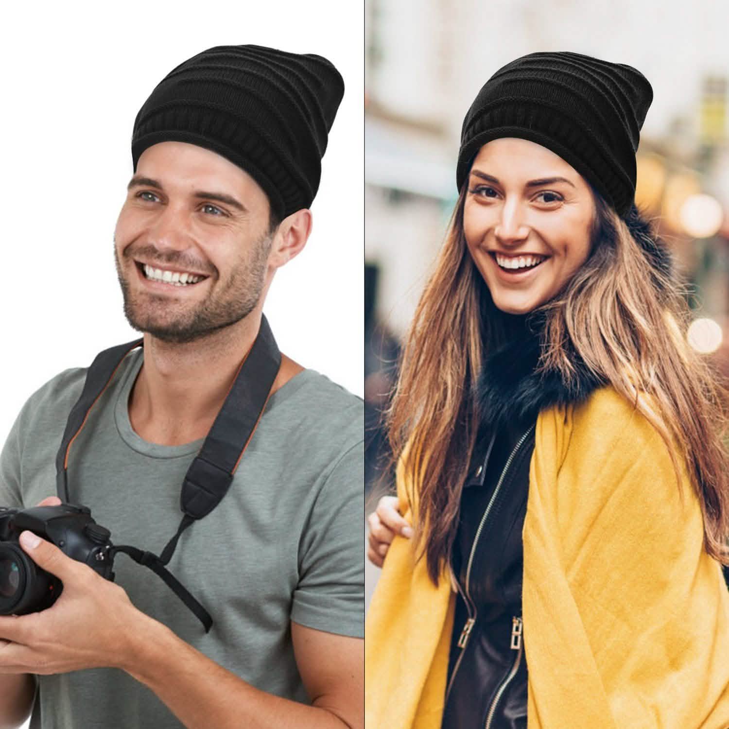 Unisex Knit Beanie Slouchy Baggy Hat Hats - Tophatter Daily Deals