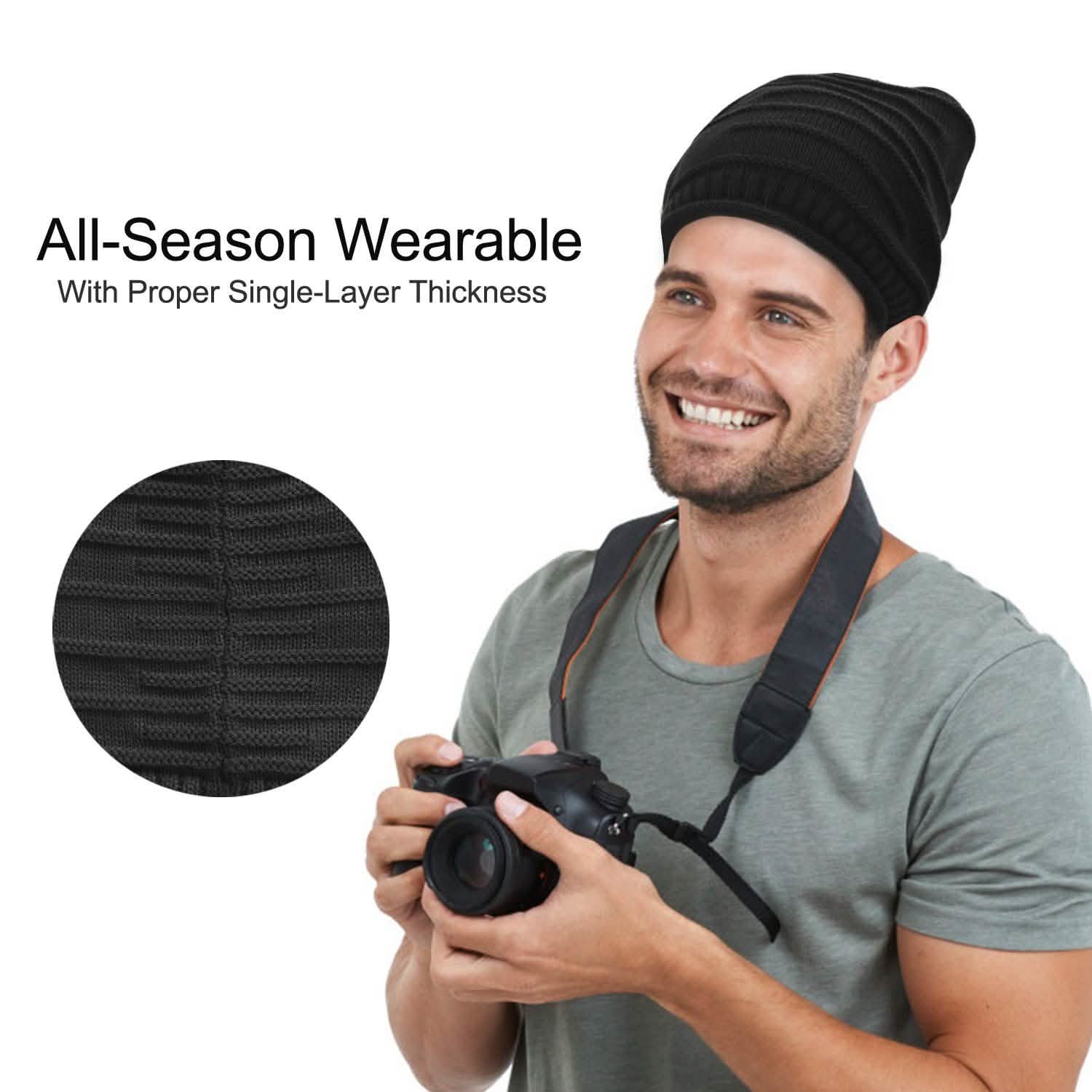 Unisex Knit Beanie Slouchy Baggy Hat Hats - Tophatter Daily Deals