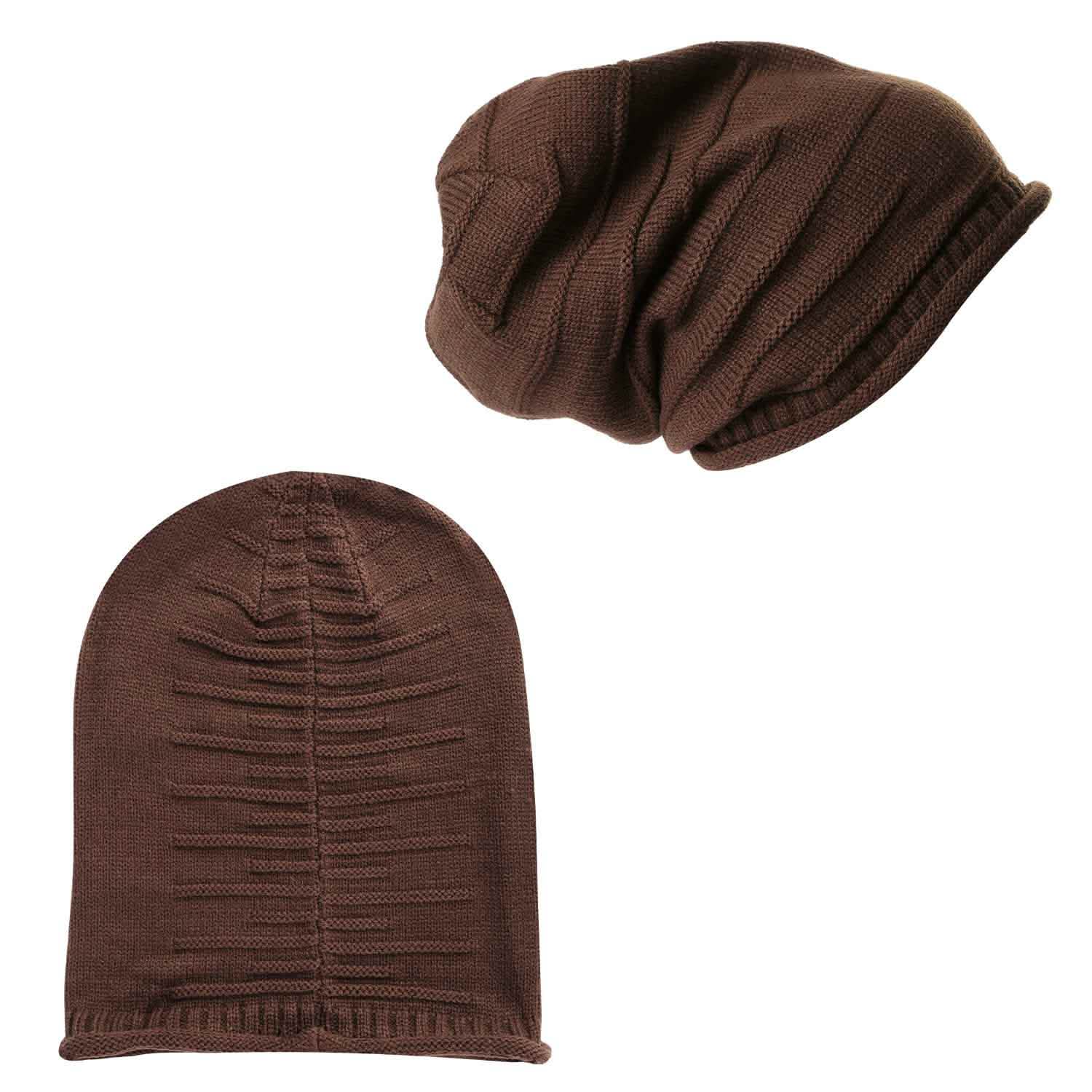 Unisex Knit Beanie Slouchy Baggy Hat Hats - Tophatter Daily Deals