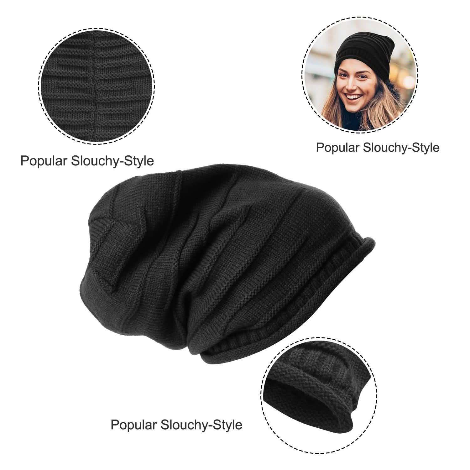 Unisex Knit Beanie Slouchy Baggy Hat Hats - Tophatter Daily Deals