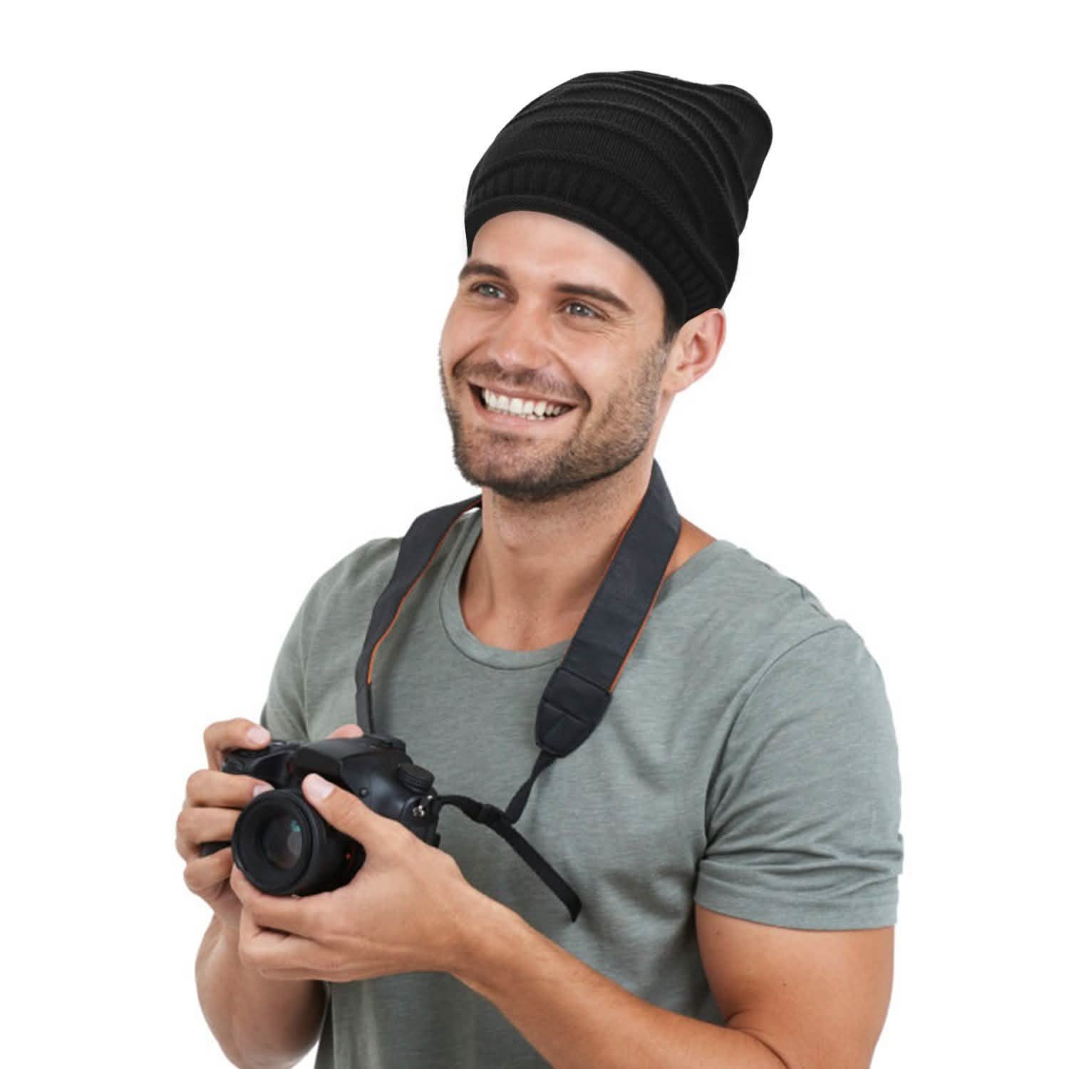 Unisex Knit Beanie Slouchy Baggy Hat Hats - Tophatter Daily Deals