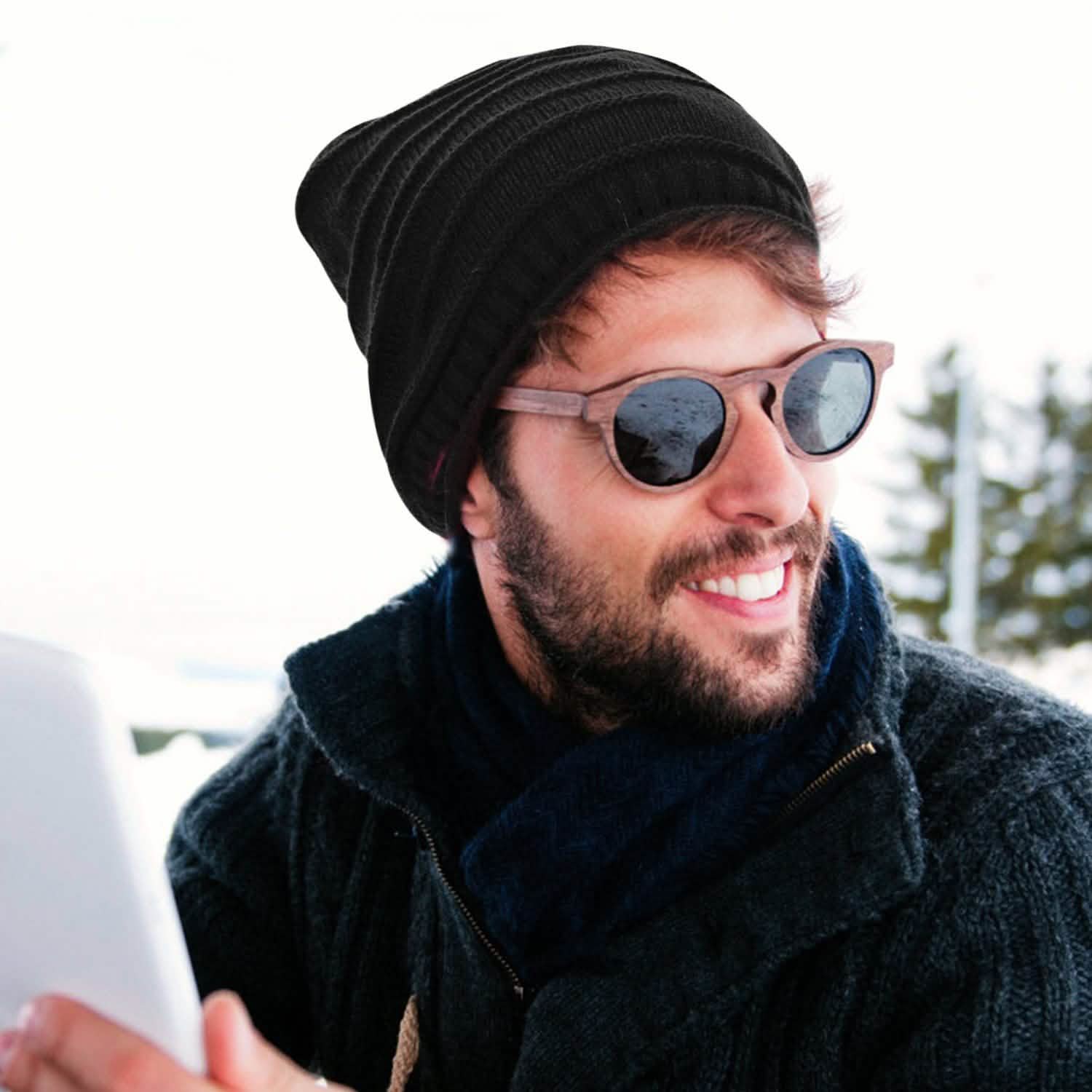 Unisex Knit Beanie Slouchy Baggy Hat Hats - Tophatter Daily Deals