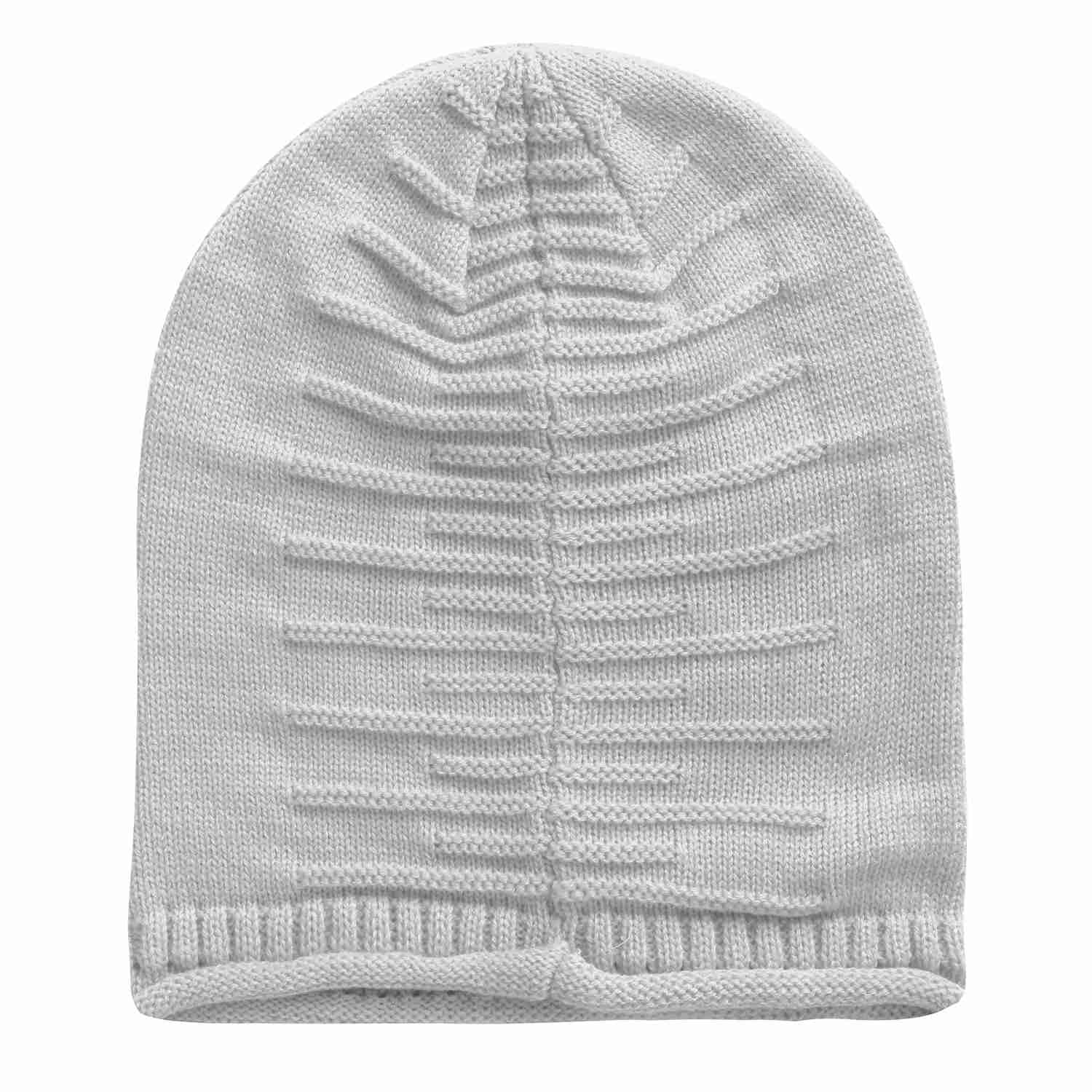 Unisex Knit Beanie Slouchy Baggy Hat Gray Hats - Tophatter Daily Deals
