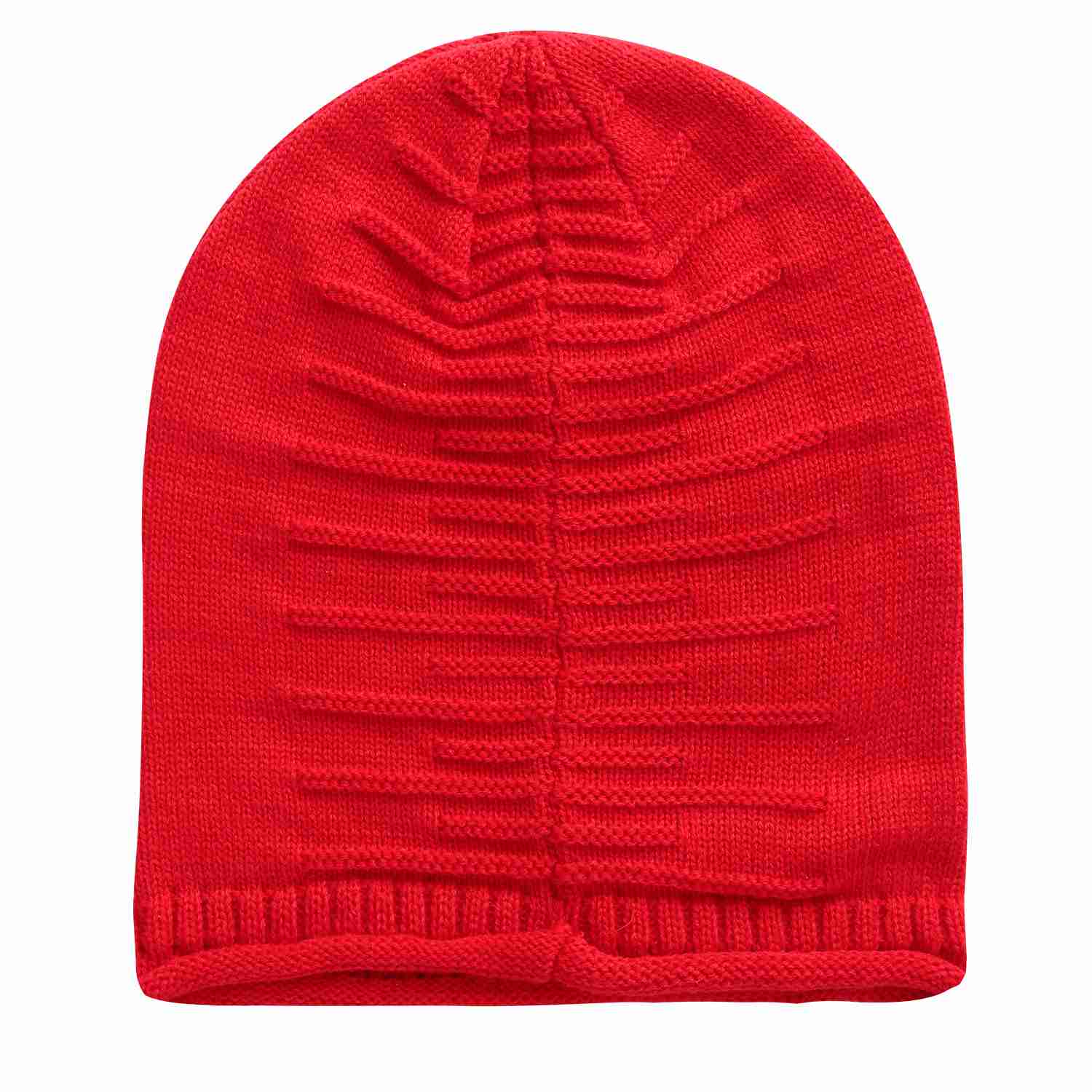 Unisex Knit Beanie Slouchy Baggy Hat Red Hats - Tophatter Daily Deals