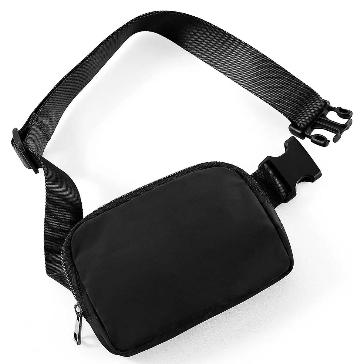 Unisex Mini Belt Bag with Adjustable Straps Small Belt Bag Black Handbags & Wallets - Tophatter Daily Deals