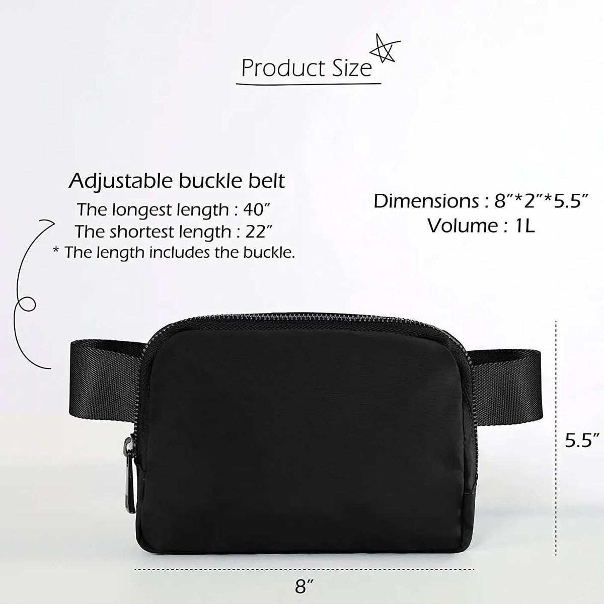 Unisex Mini Belt Bag with Adjustable Straps Small Belt Bag Handbags & Wallets - Tophatter Daily Deals