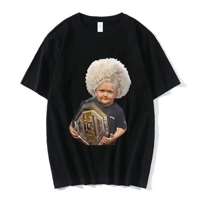 Unisex Mini Khabib Meme T Shirt Black Tee - Tophatter Daily Deals