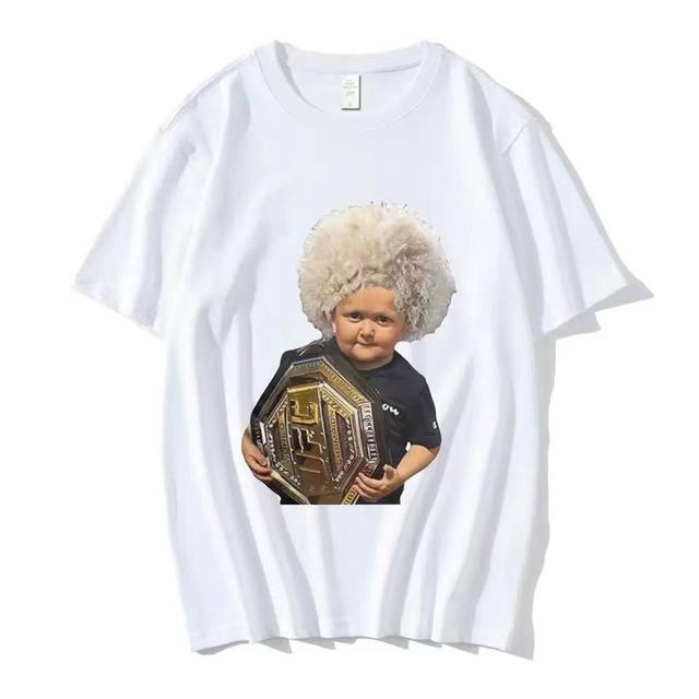 Unisex Mini Khabib Meme T Shirt White Tee - Tophatter Daily Deals