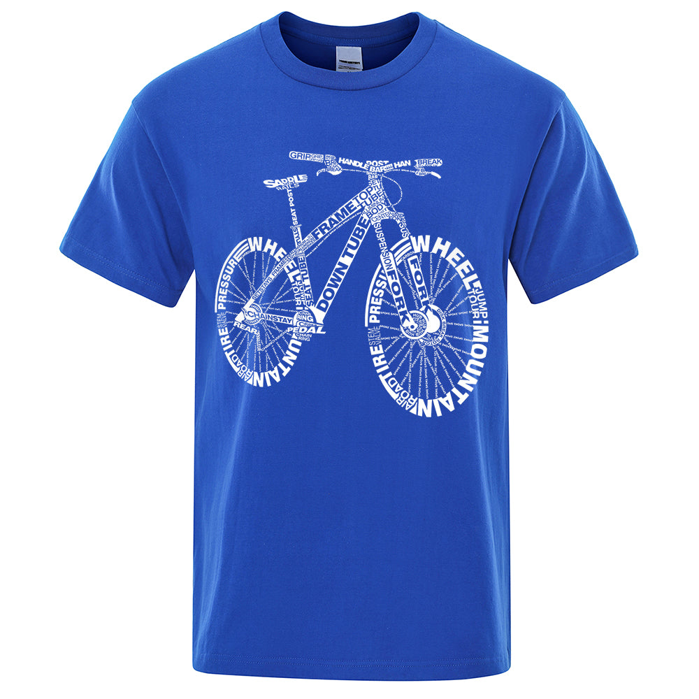 Unisex Mountain Bike Funny Print T-Shirts Tee - Tophatter Daily Deals