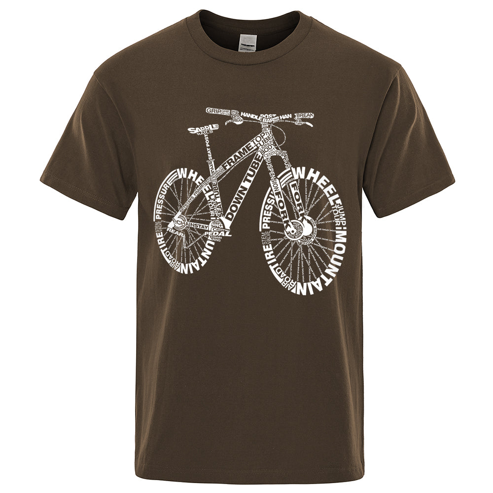 Unisex Mountain Bike Funny Print T-Shirts Tee - Tophatter Daily Deals