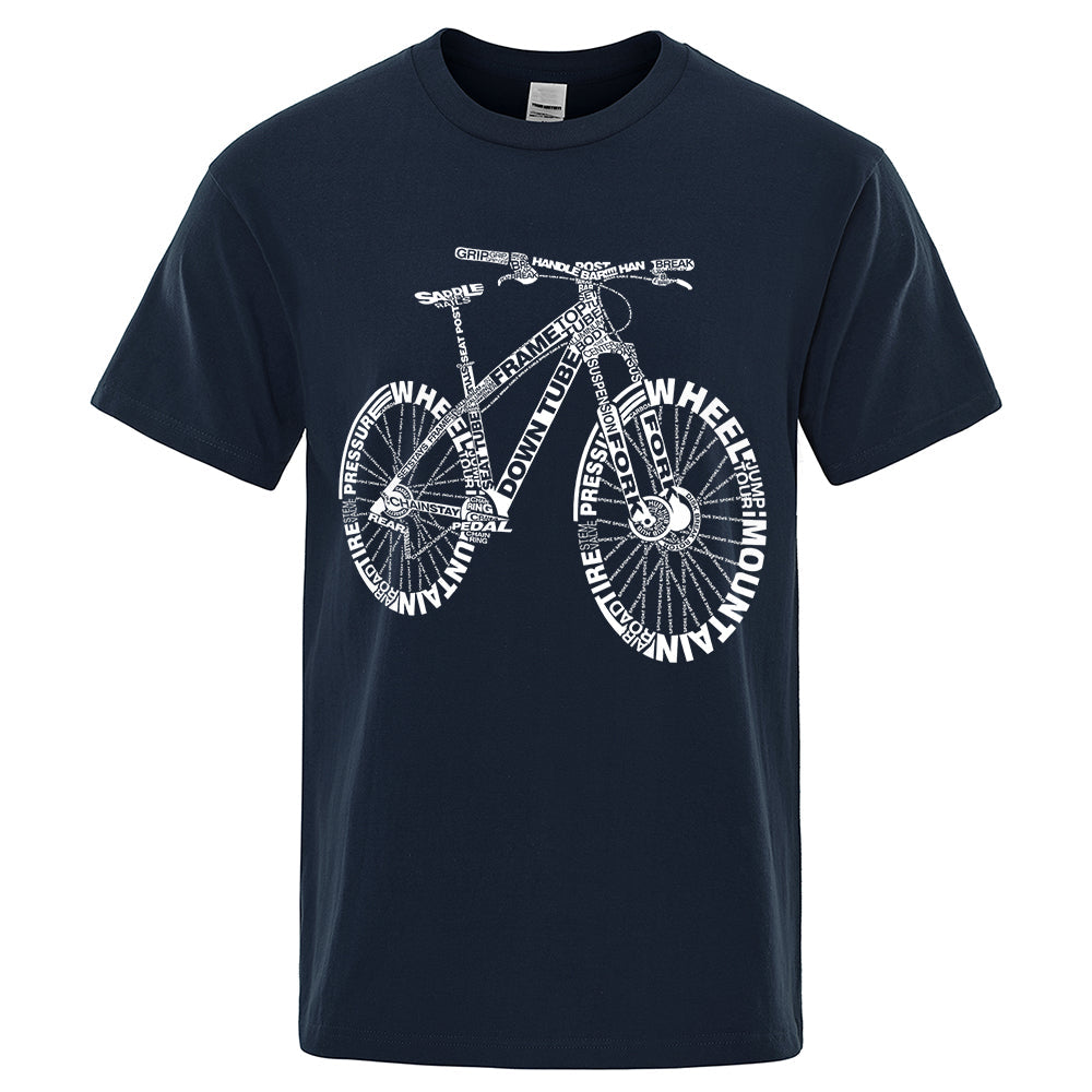 Unisex Mountain Bike Funny Print T-Shirts Tee - Tophatter Daily Deals