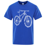 Unisex Mountain Bike Funny Print T-Shirts Blue Tee - Tophatter Daily Deals