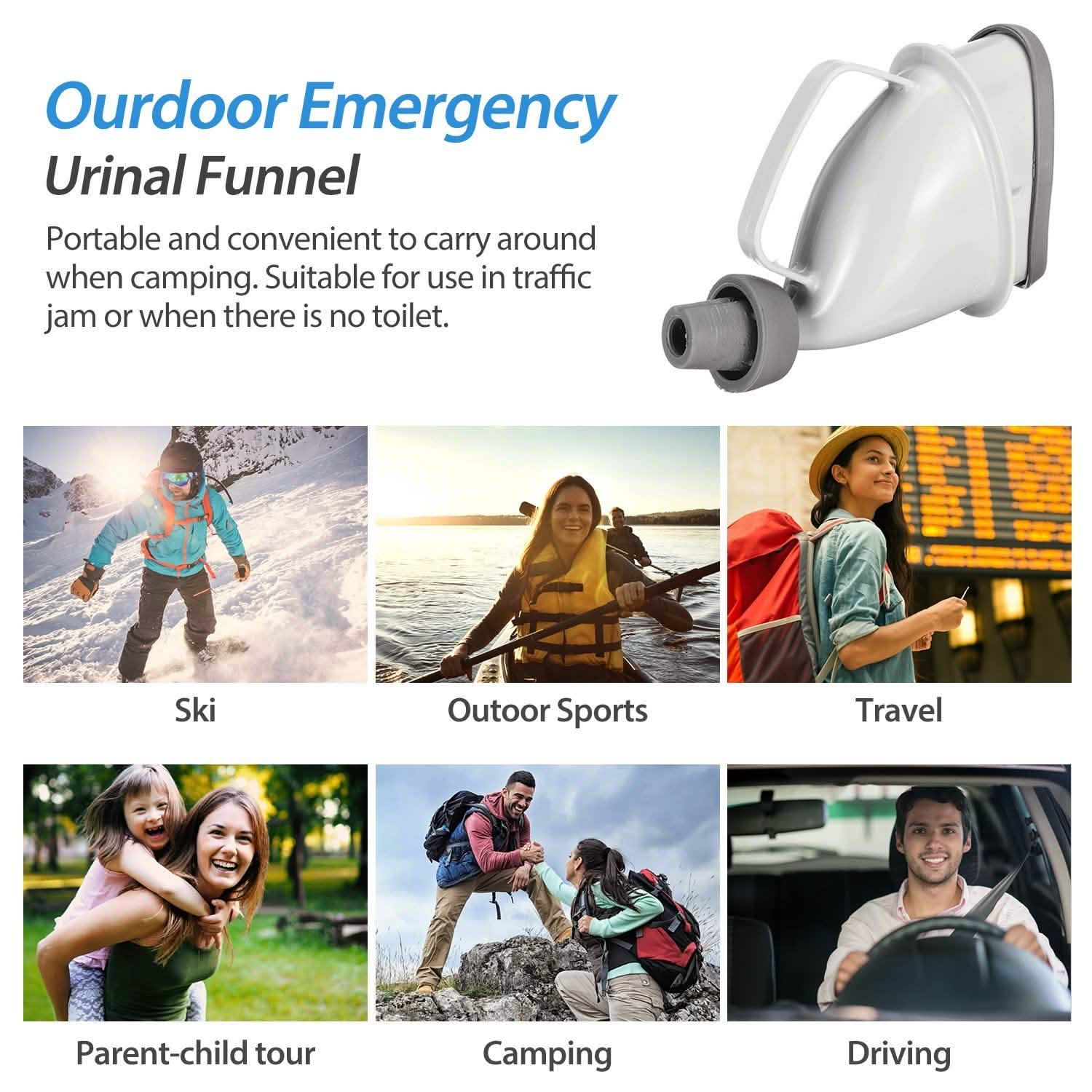 Unisex Potty Pee Funnel Adult Emergency Urinal Device Outdoor Recreation - Tophatter Daily Deals