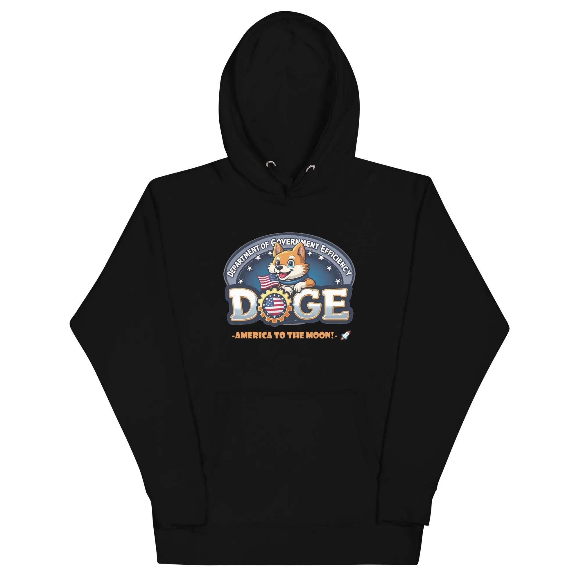 Official DOGE Department Of Government Efficiency Hoodie Black DOGE Pullover Hoodies - Tophatter Daily Deals