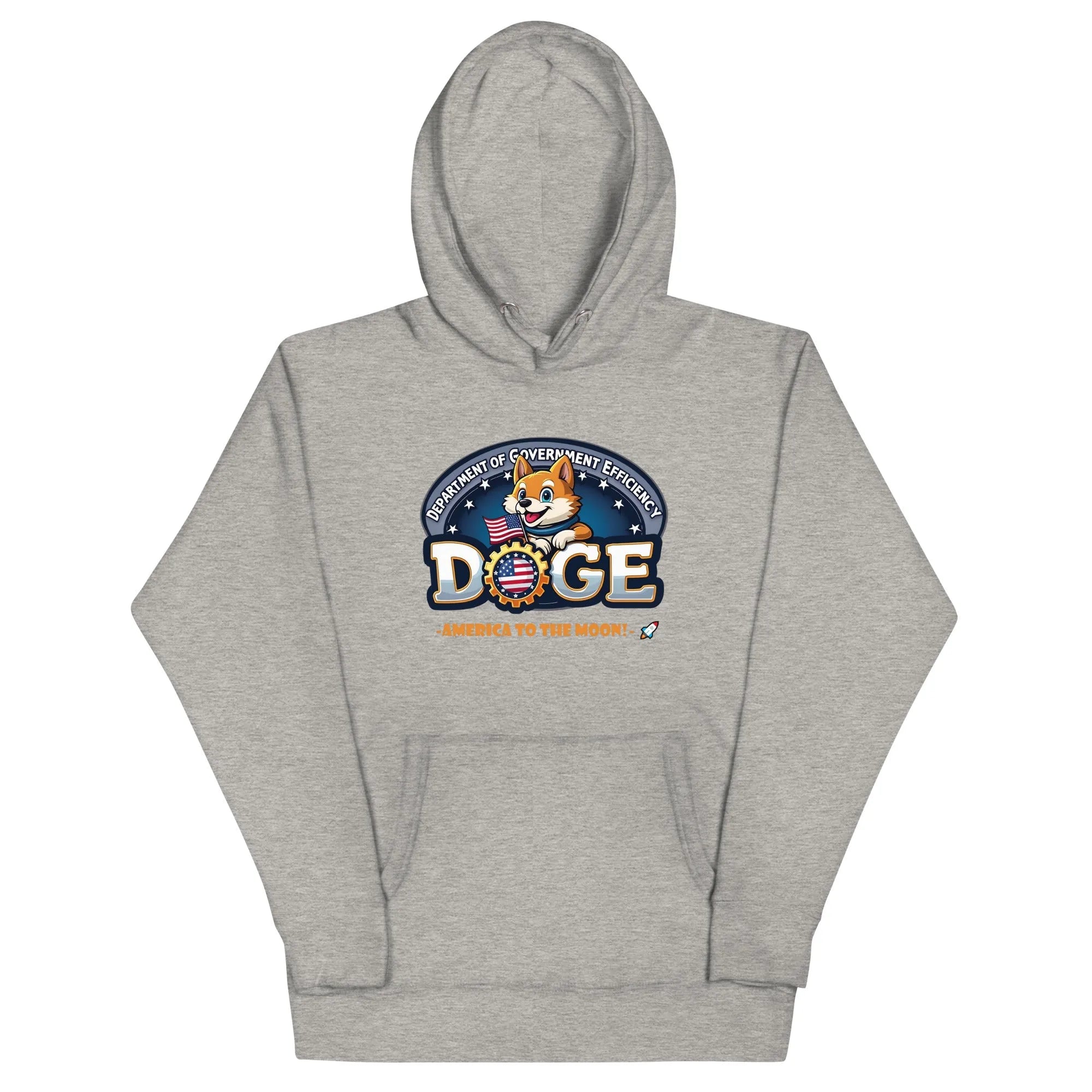 Official DOGE Department Of Government Efficiency Hoodie Carbon Grey DOGE Pullover Hoodies - Tophatter Daily Deals