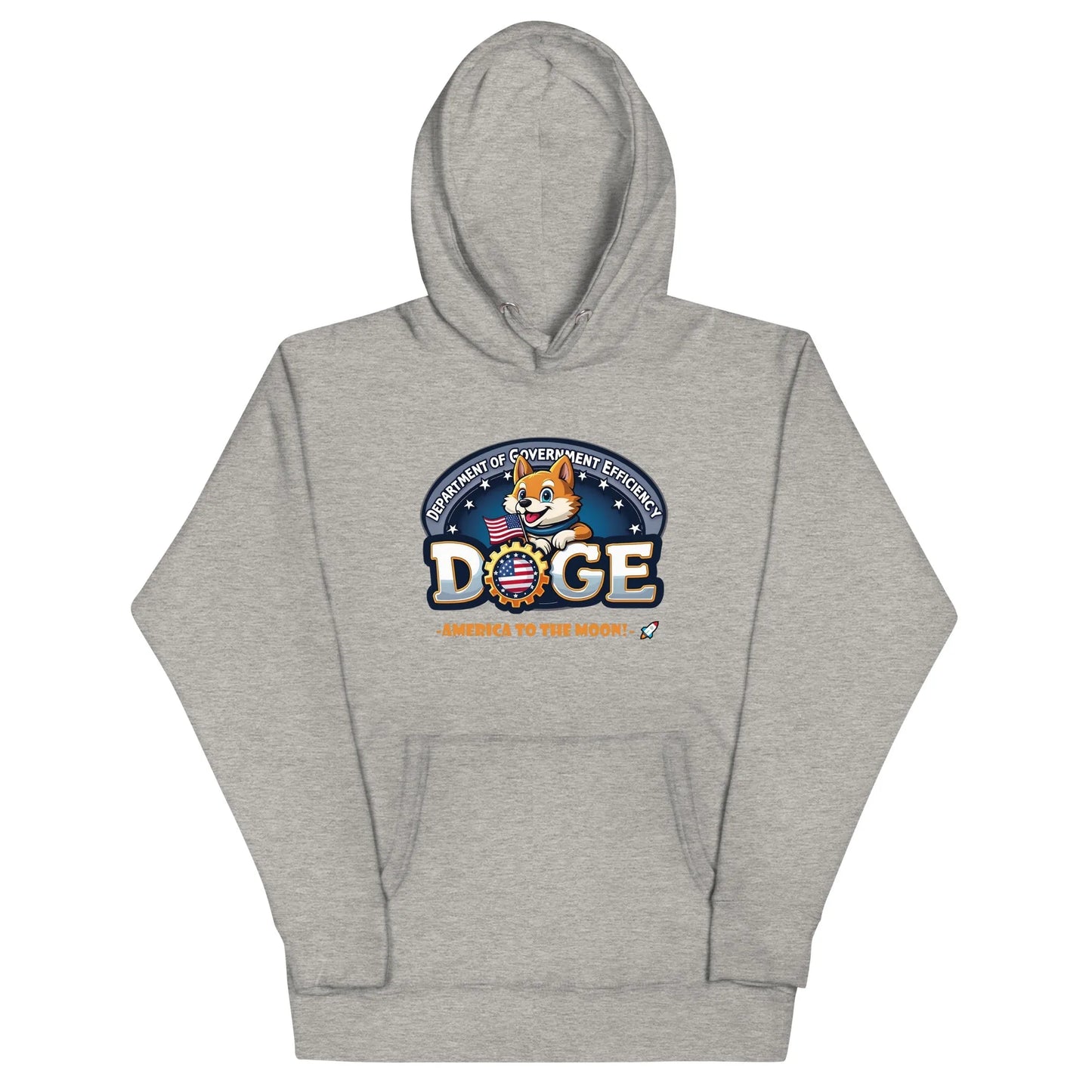 Official DOGE Department Of Government Efficiency Hoodie Carbon Grey DOGE Pullover Hoodies - Tophatter Daily Deals