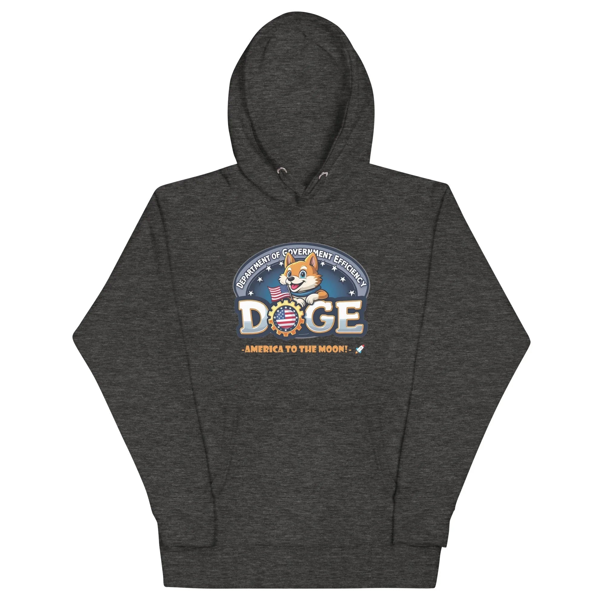 Official DOGE Department Of Government Efficiency Hoodie Charcoal Heather DOGE Pullover Hoodies - Tophatter Daily Deals