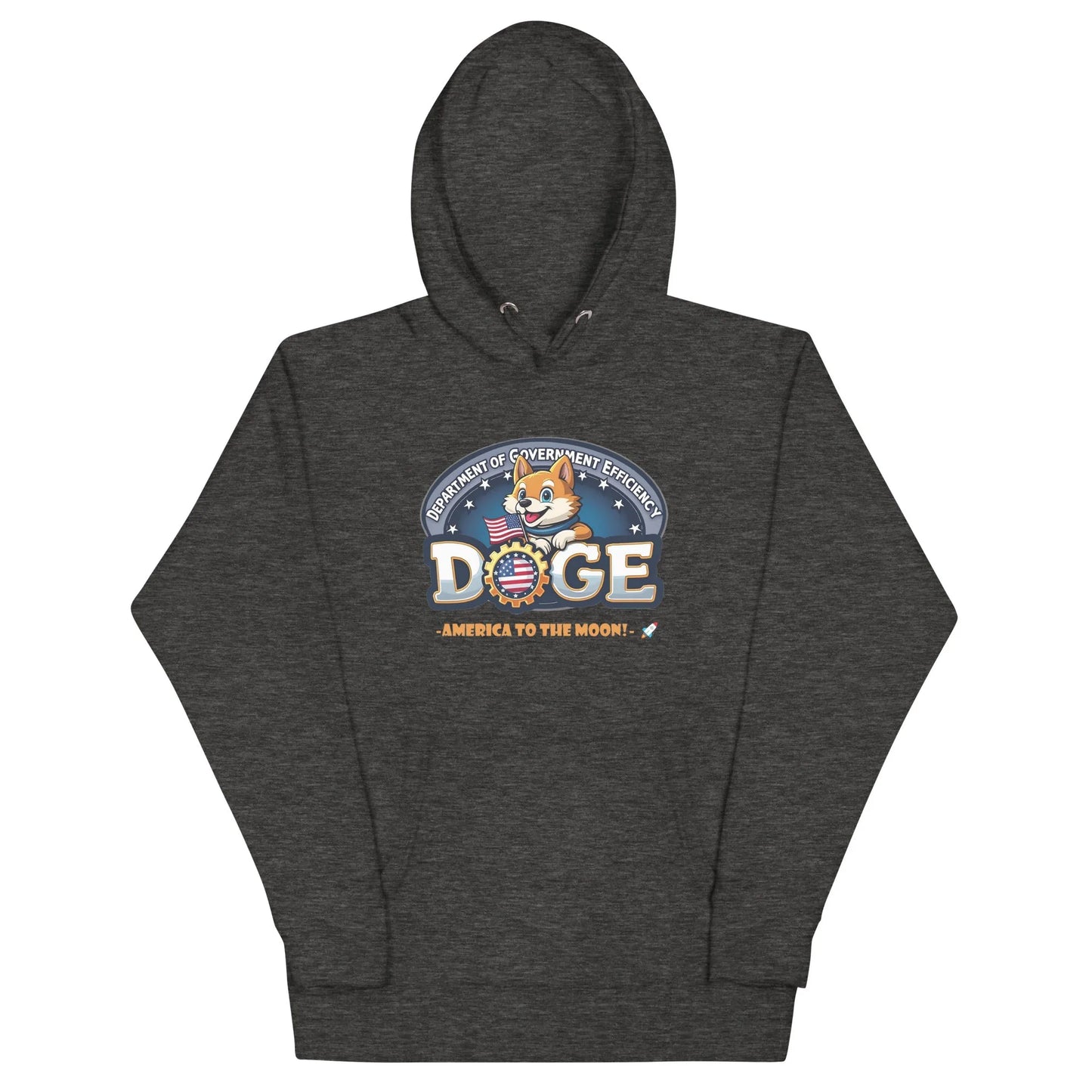 Official DOGE Department Of Government Efficiency Hoodie Charcoal Heather DOGE Pullover Hoodies - Tophatter Daily Deals