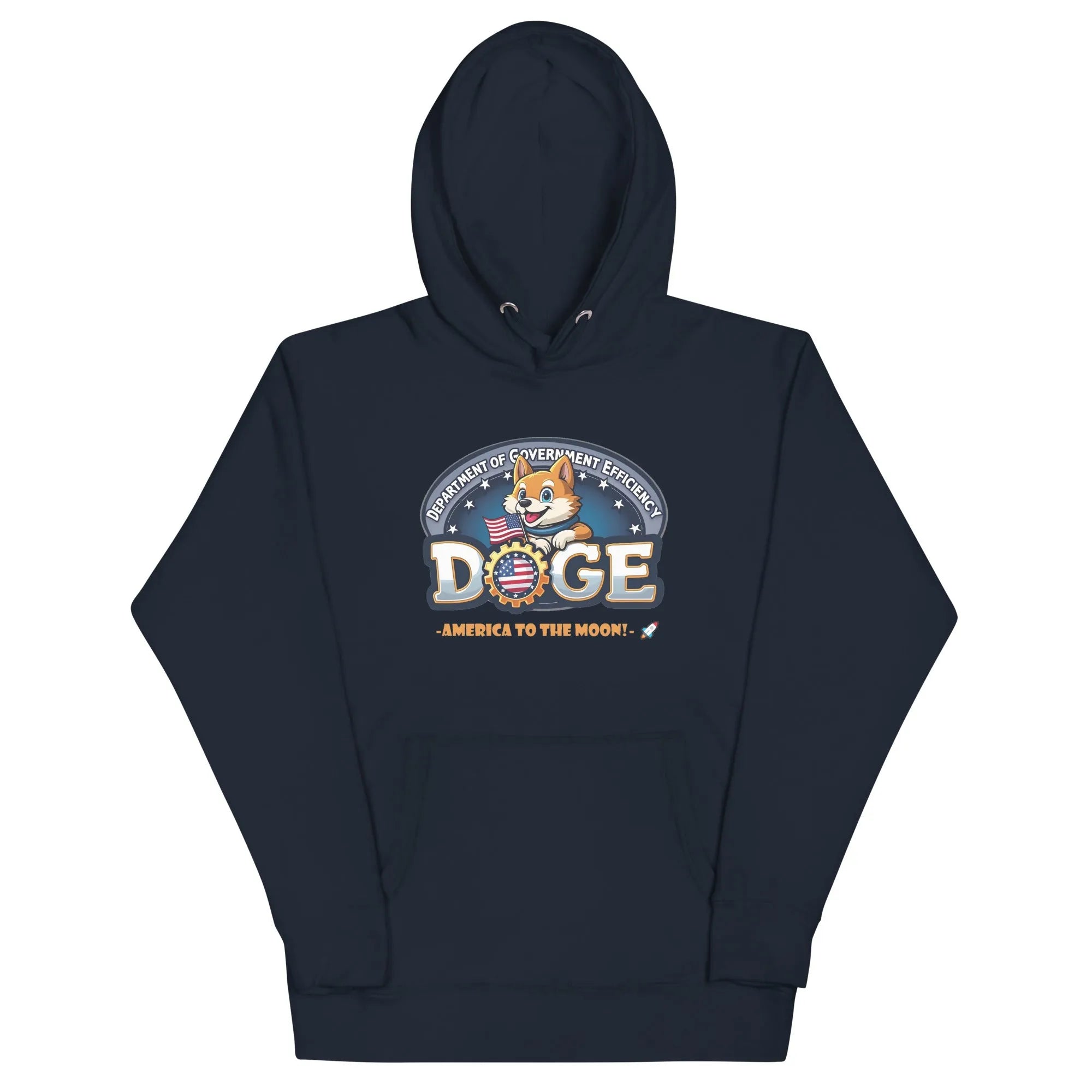 Official DOGE Department Of Government Efficiency Hoodie Navy Blazer DOGE Pullover Hoodies - Tophatter Daily Deals