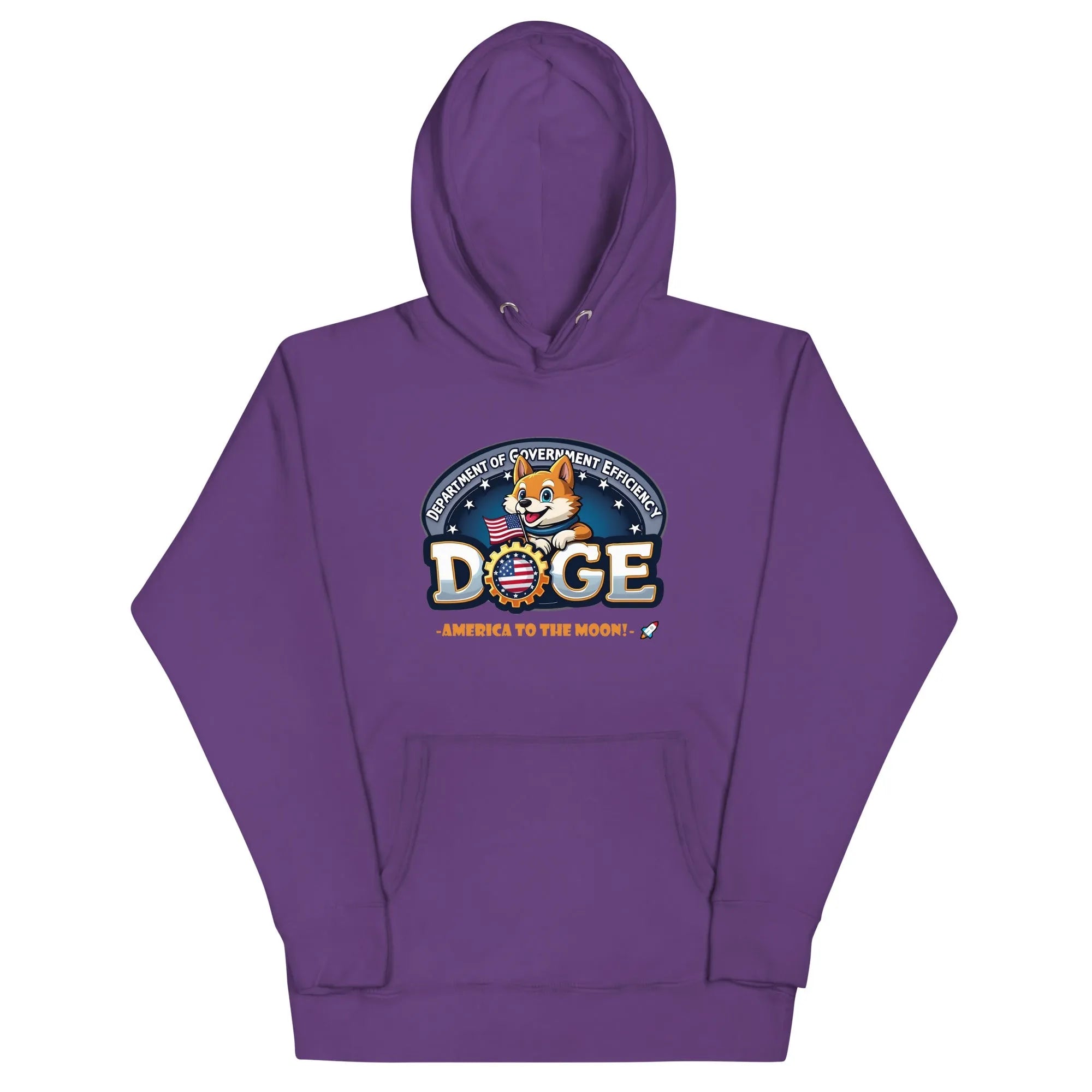 Official DOGE Department Of Government Efficiency Hoodie Purple DOGE Pullover Hoodies - Tophatter Daily Deals