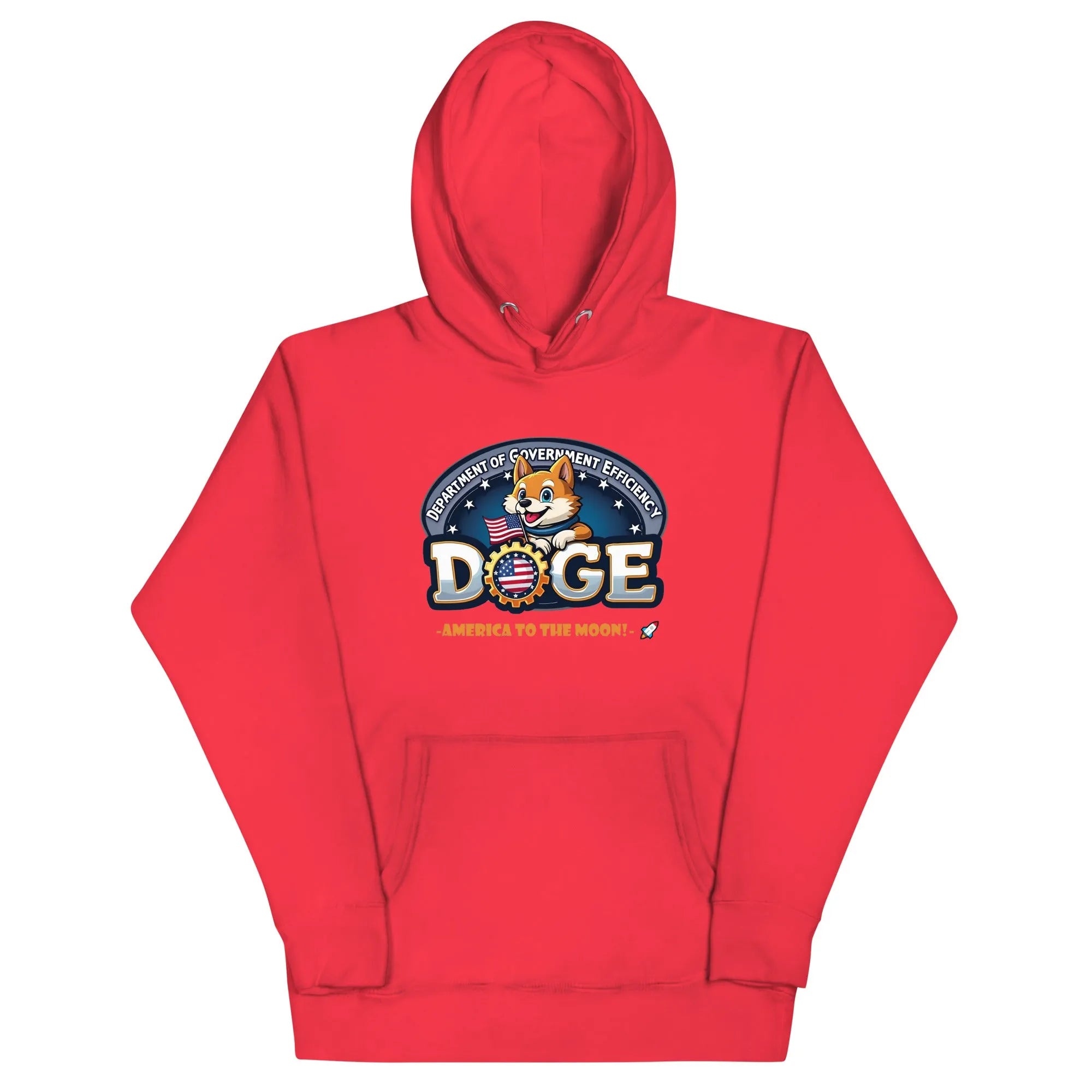 Official DOGE Department Of Government Efficiency Hoodie Team Red DOGE Pullover Hoodies - Tophatter Daily Deals