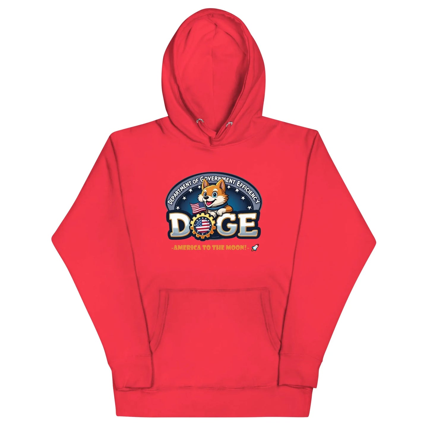 Official DOGE Department Of Government Efficiency Hoodie Team Red DOGE Pullover Hoodies - Tophatter Daily Deals