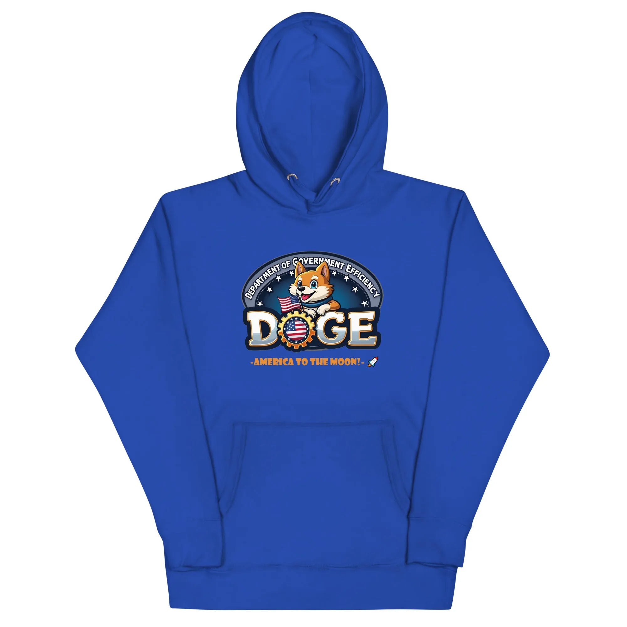 Official DOGE Department Of Government Efficiency Hoodie Team Royal DOGE Pullover Hoodies - Tophatter Daily Deals