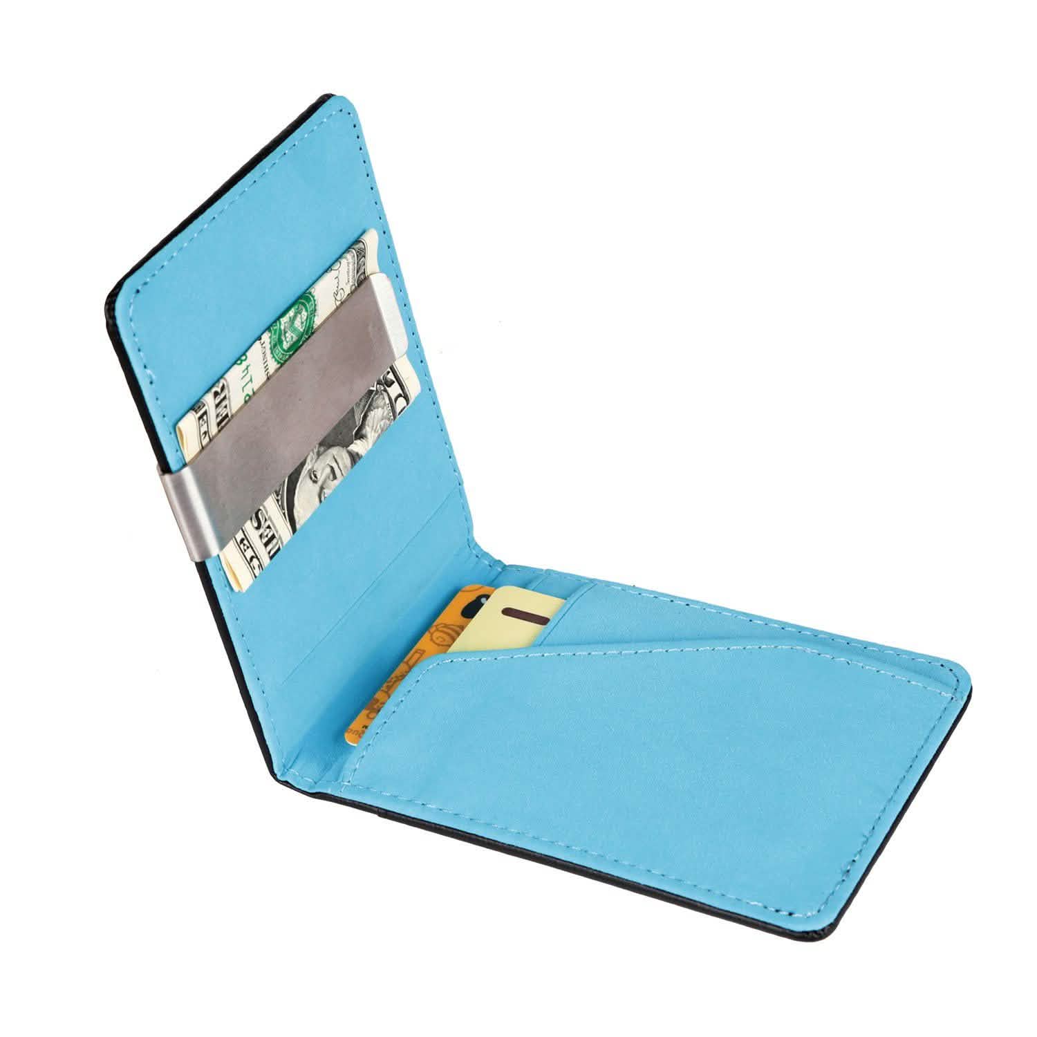 Unisex PU Leather Wallet RFID Blocking Blue Handbags & Wallets - Tophatter Daily Deals