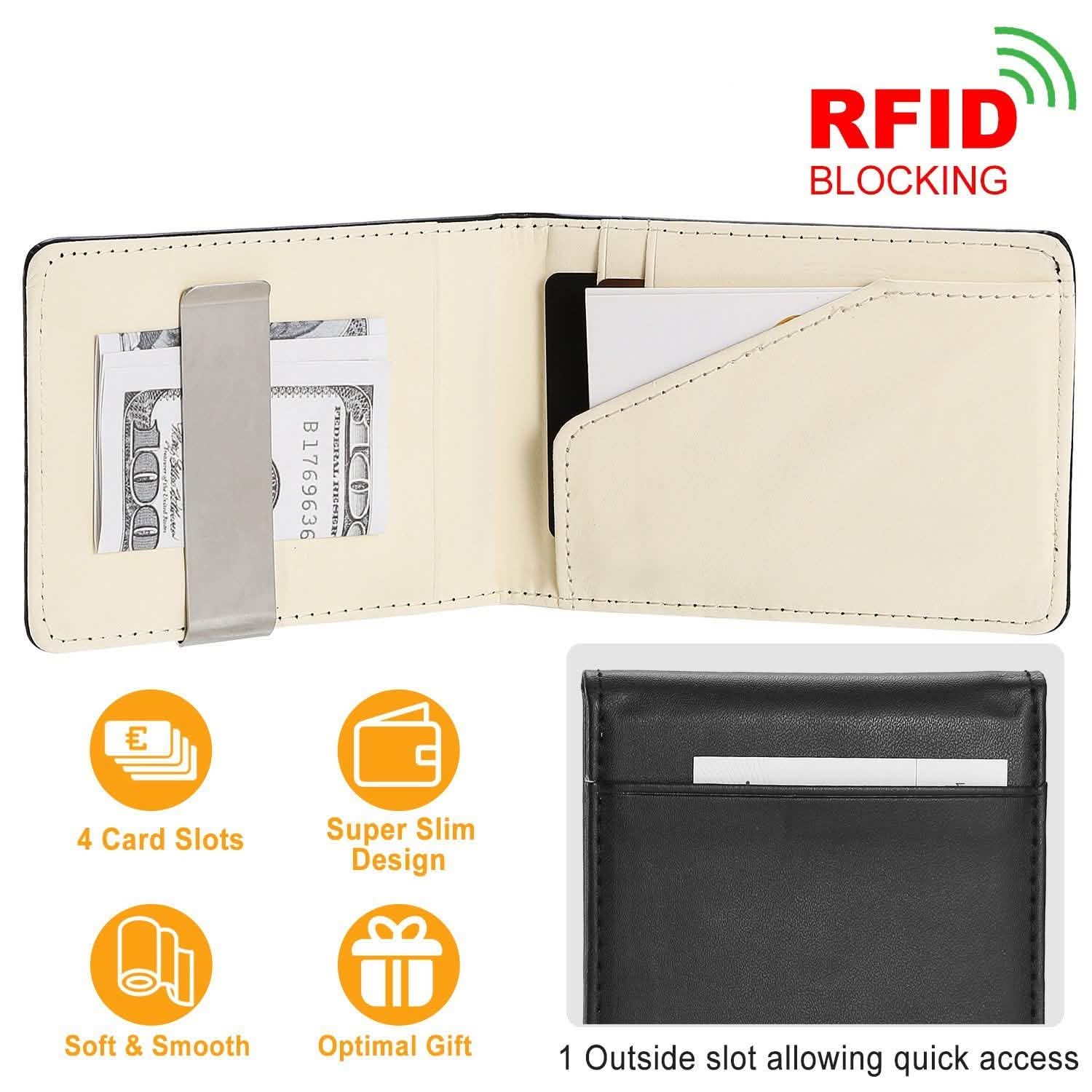 Unisex PU Leather Wallet RFID Blocking Handbags & Wallets - Tophatter Daily Deals