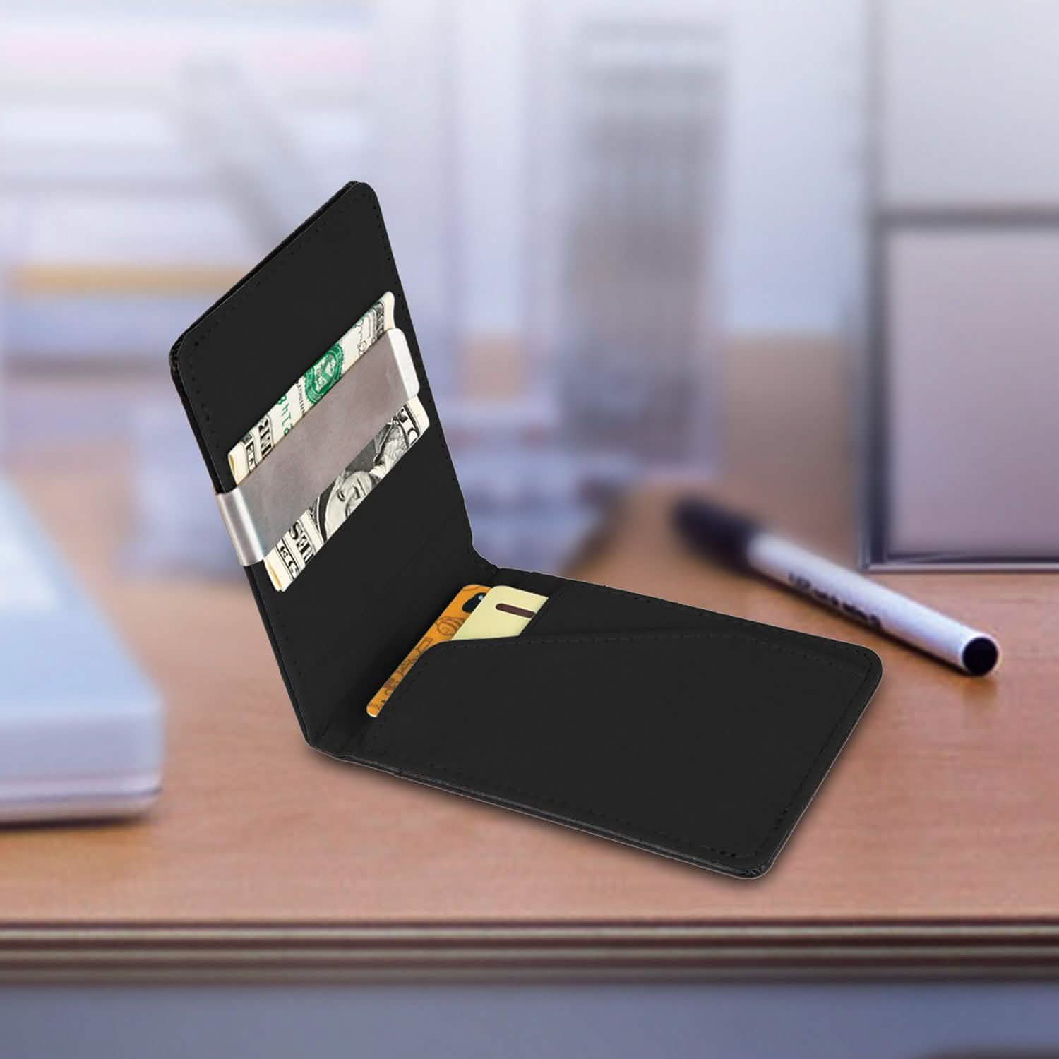 Unisex PU Leather Wallet RFID Blocking Handbags & Wallets - Tophatter Daily Deals