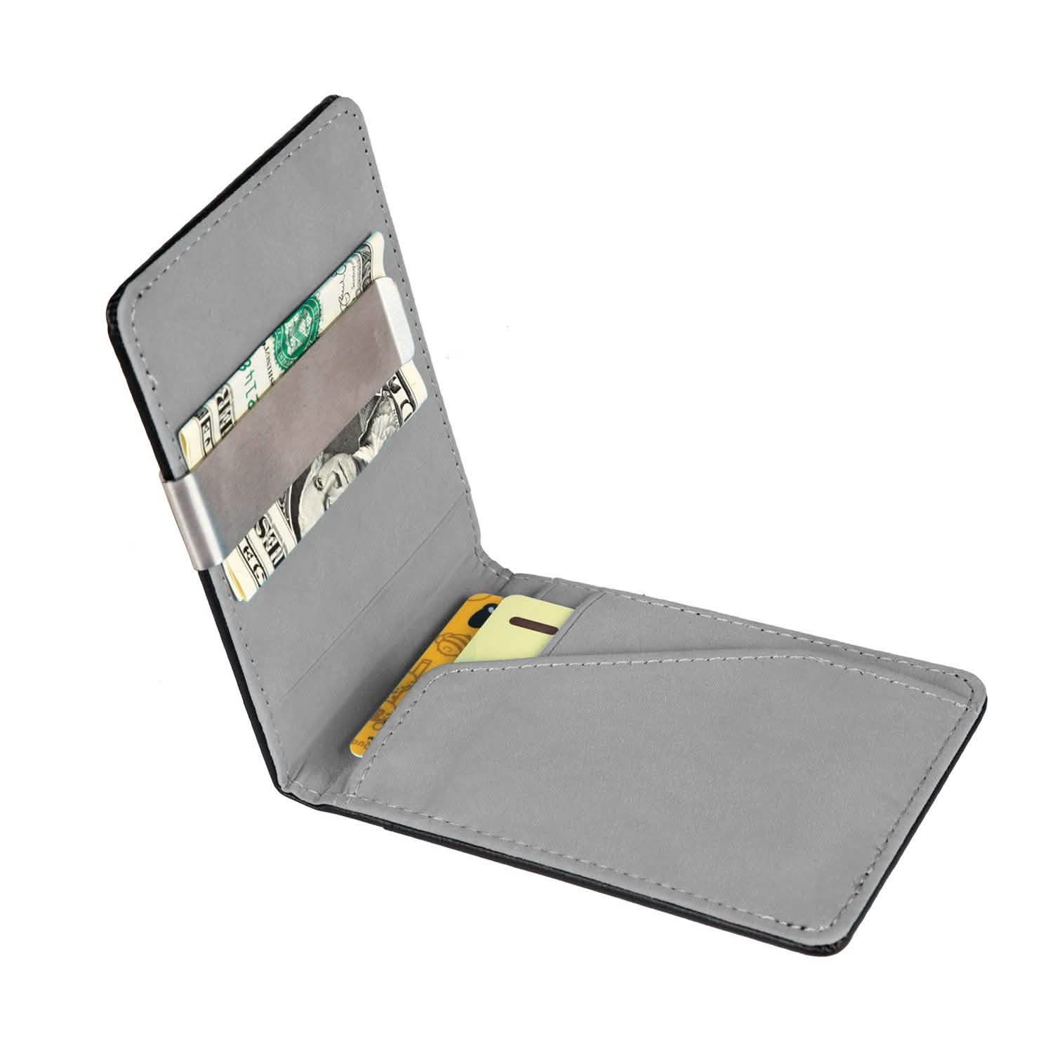 Unisex PU Leather Wallet RFID Blocking Gray Handbags & Wallets - Tophatter Daily Deals