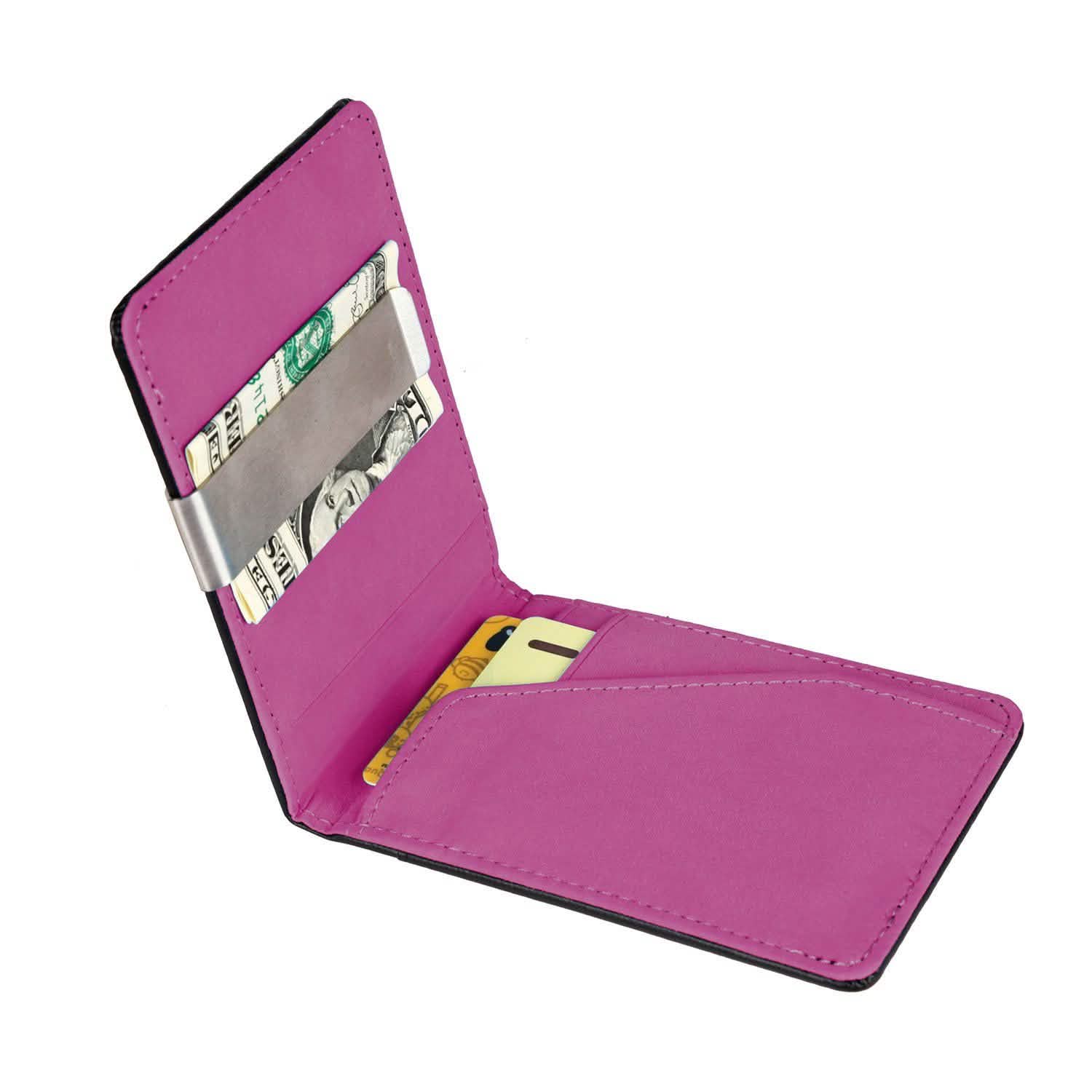 Unisex PU Leather Wallet RFID Blocking Pink Handbags & Wallets - Tophatter Daily Deals
