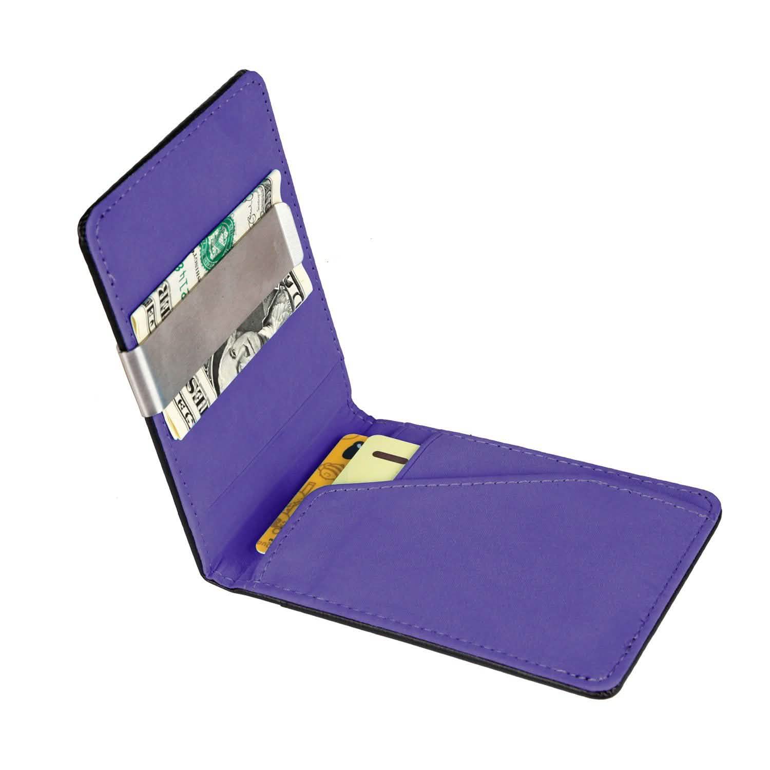Unisex PU Leather Wallet RFID Blocking Purple Handbags & Wallets - Tophatter Daily Deals