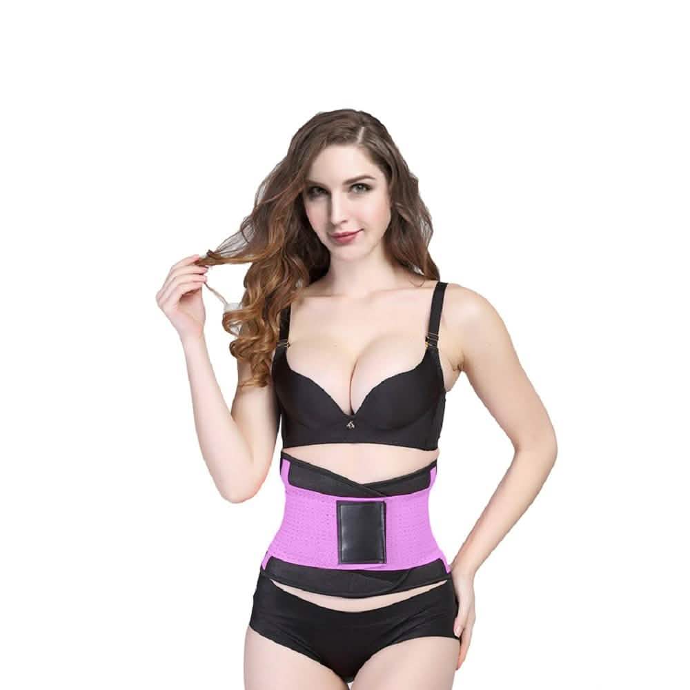 Unisex Shaping Double-Compression Waist Belt Purple Health & Wellness - Tophatter Daily Deals