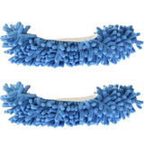 Unisex Super-Fun Machine-Washable Mop Slippers Blue Household Appliances - Tophatter Daily Deals