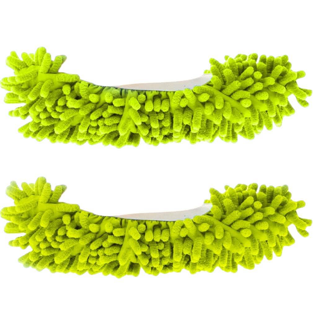 Unisex Super-Fun Machine-Washable Mop Slippers Green Household Appliances - Tophatter Daily Deals