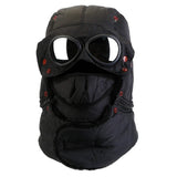 Unisex Thermal Winter Goggles Hat Black Outdoor Recreation - Tophatter Daily Deals