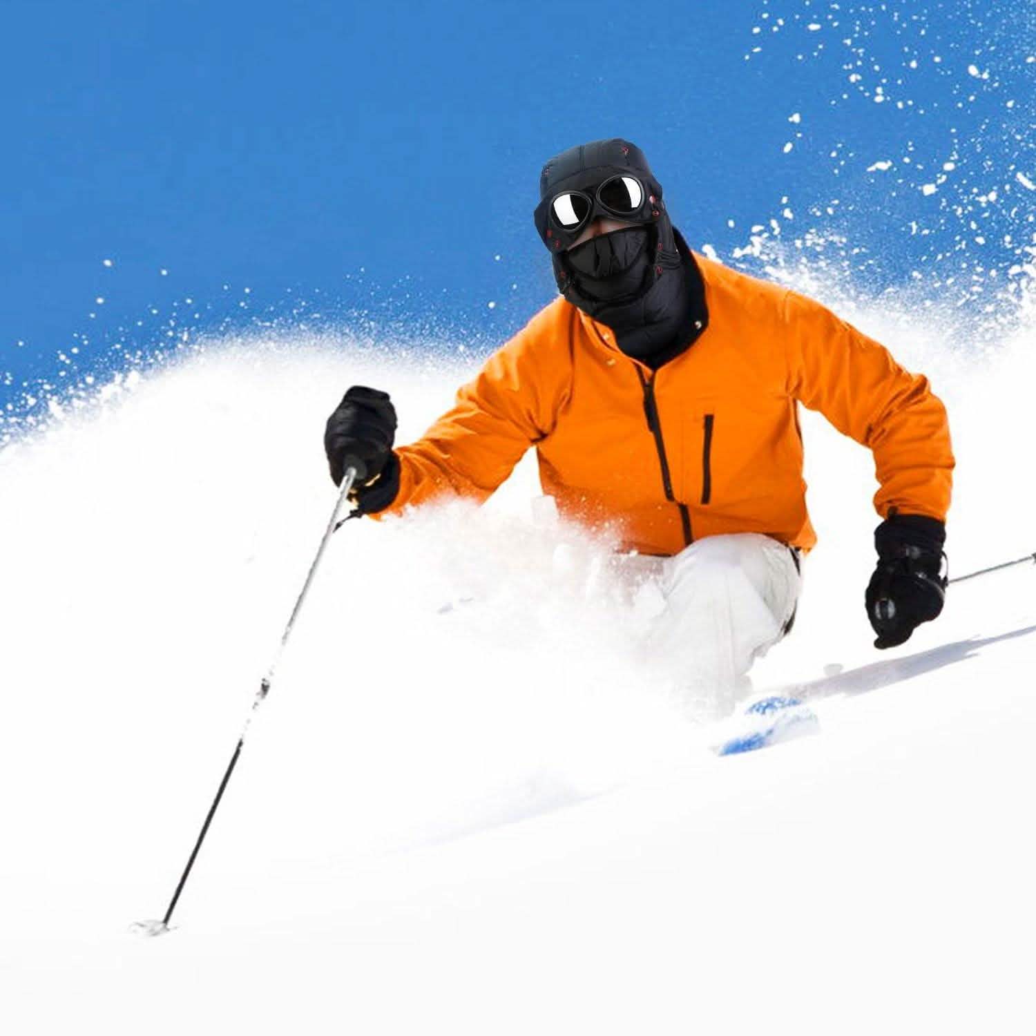 Unisex Thermal Winter Goggles Hat Outdoor Recreation - Tophatter Daily Deals