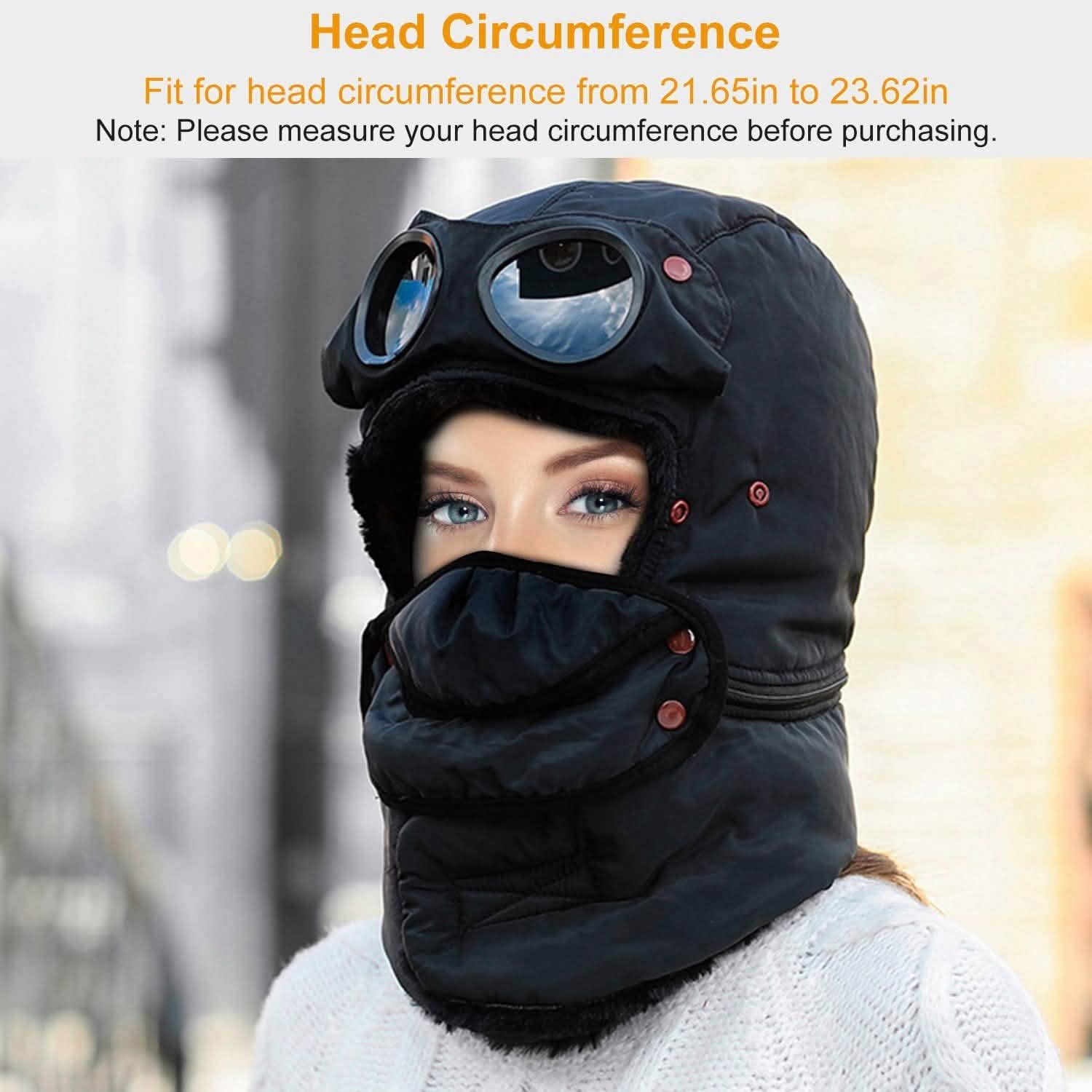 Unisex Thermal Winter Goggles Hat Outdoor Recreation - Tophatter Daily Deals