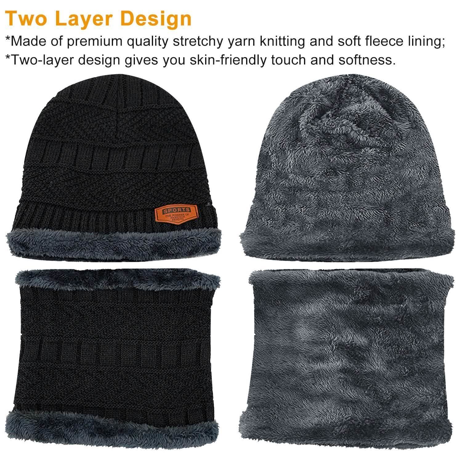 Unisex Winter Beanie Hat Scarf Set Hats - Tophatter Daily Deals