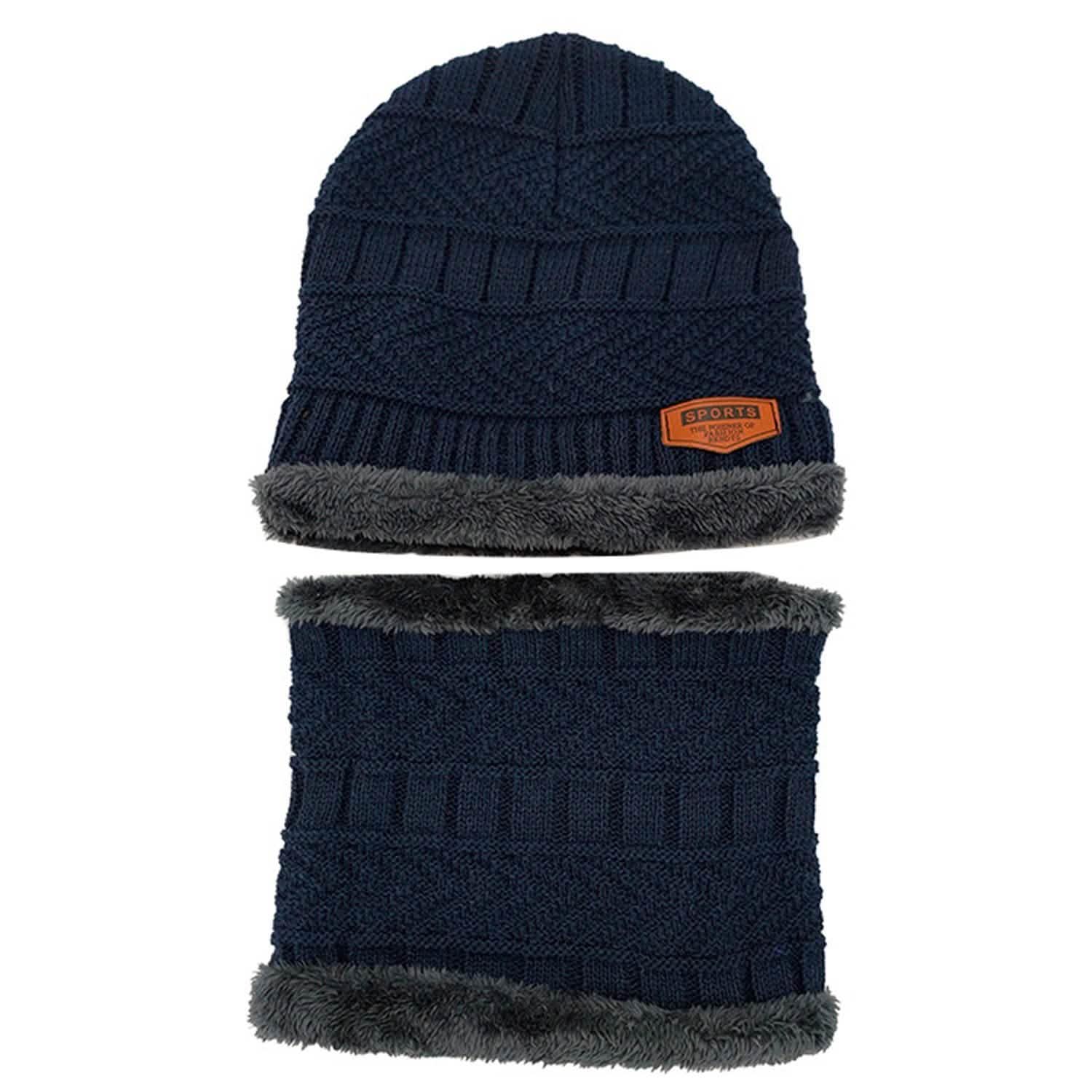 Unisex Winter Beanie Hat Scarf Set Hats - Tophatter Daily Deals