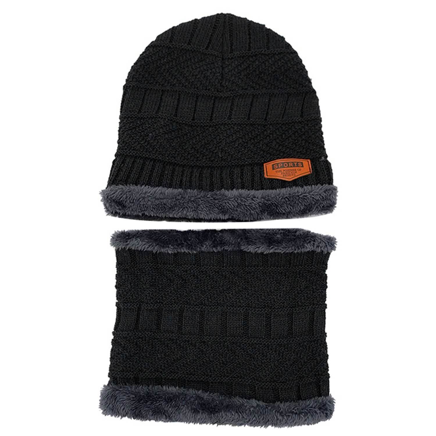 Unisex Winter Beanie Hat Scarf Set Hats - Tophatter Daily Deals