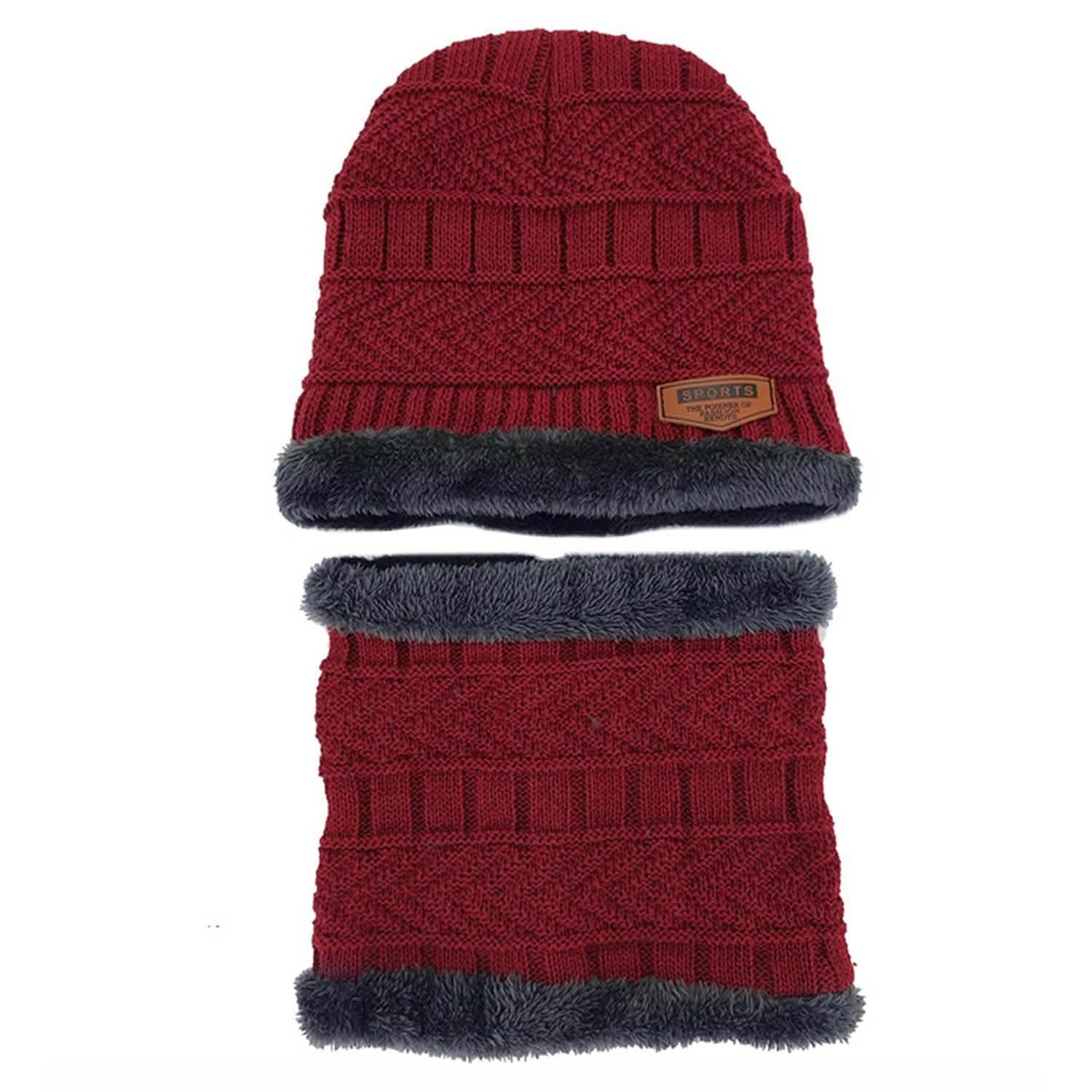 Unisex Winter Beanie Hat Scarf Set Hats - Tophatter Daily Deals