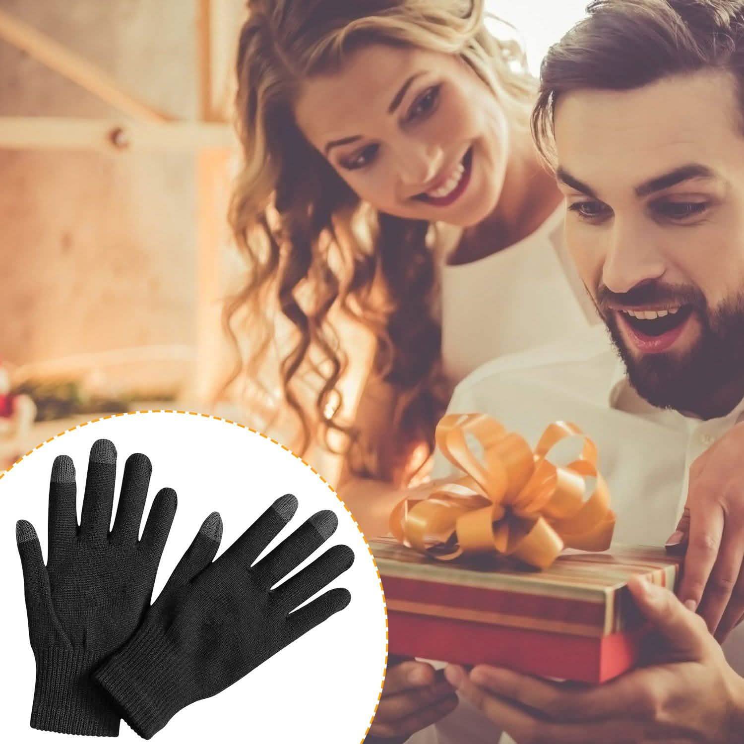 Unisex Winter Knit Gloves Touchscreen Gloves, Scarves & Earmuffs - Tophatter Daily Deals