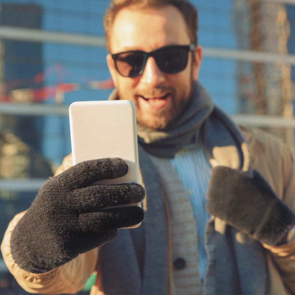 Unisex Winter Knit Gloves Touchscreen Gloves, Scarves & Earmuffs - Tophatter Daily Deals
