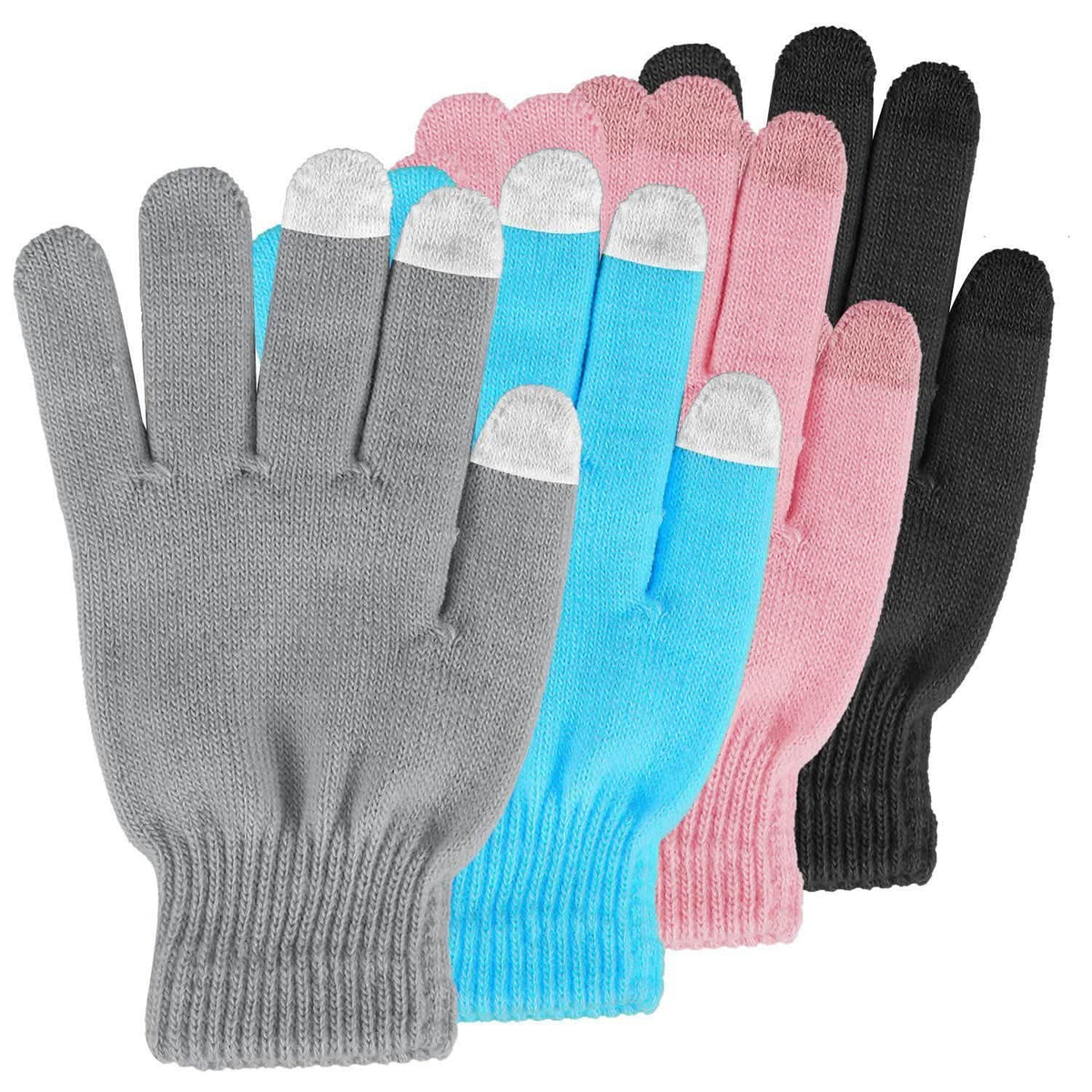 Unisex Winter Knit Gloves Touchscreen Gloves, Scarves & Earmuffs - Tophatter Daily Deals