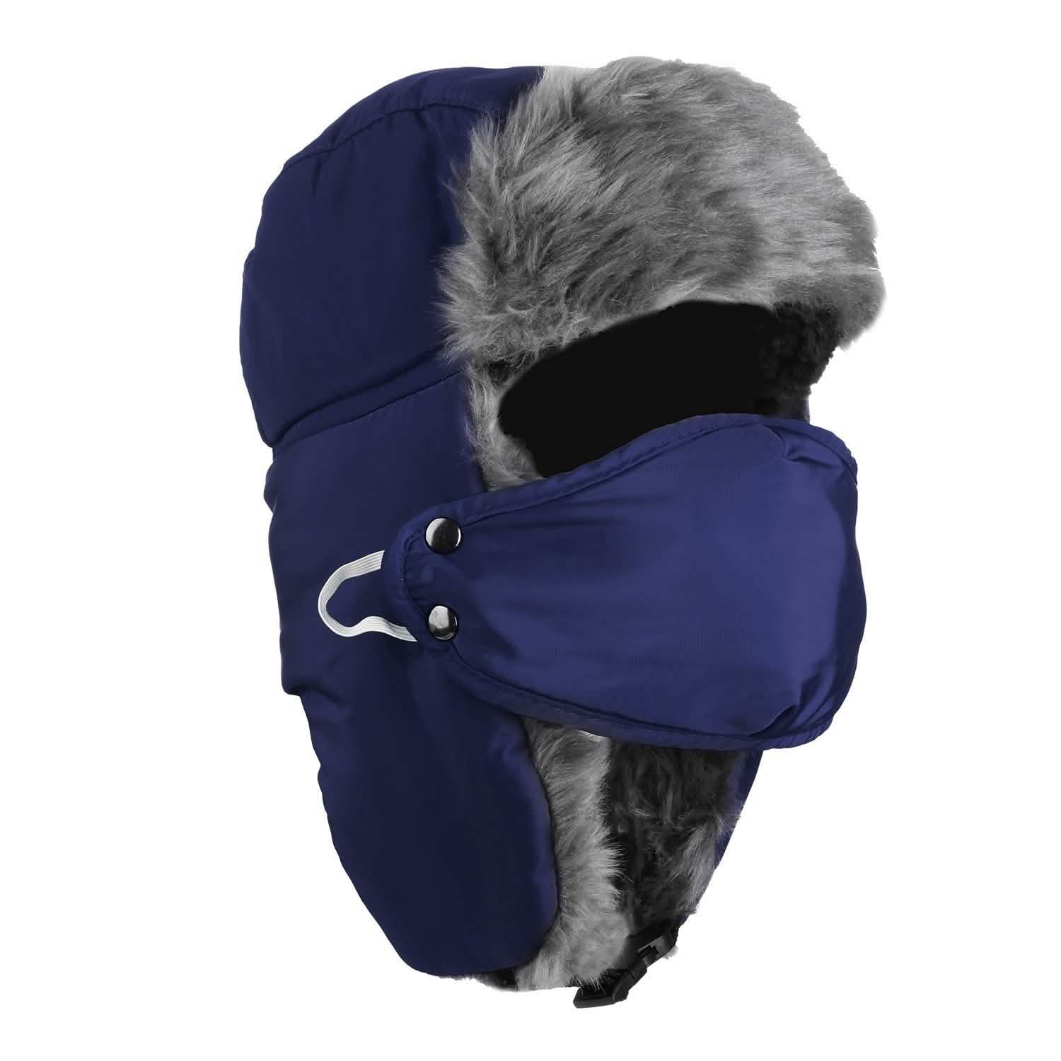 Unisex Winter Trooper Trapper Hat Blue Hats - Tophatter Daily Deals