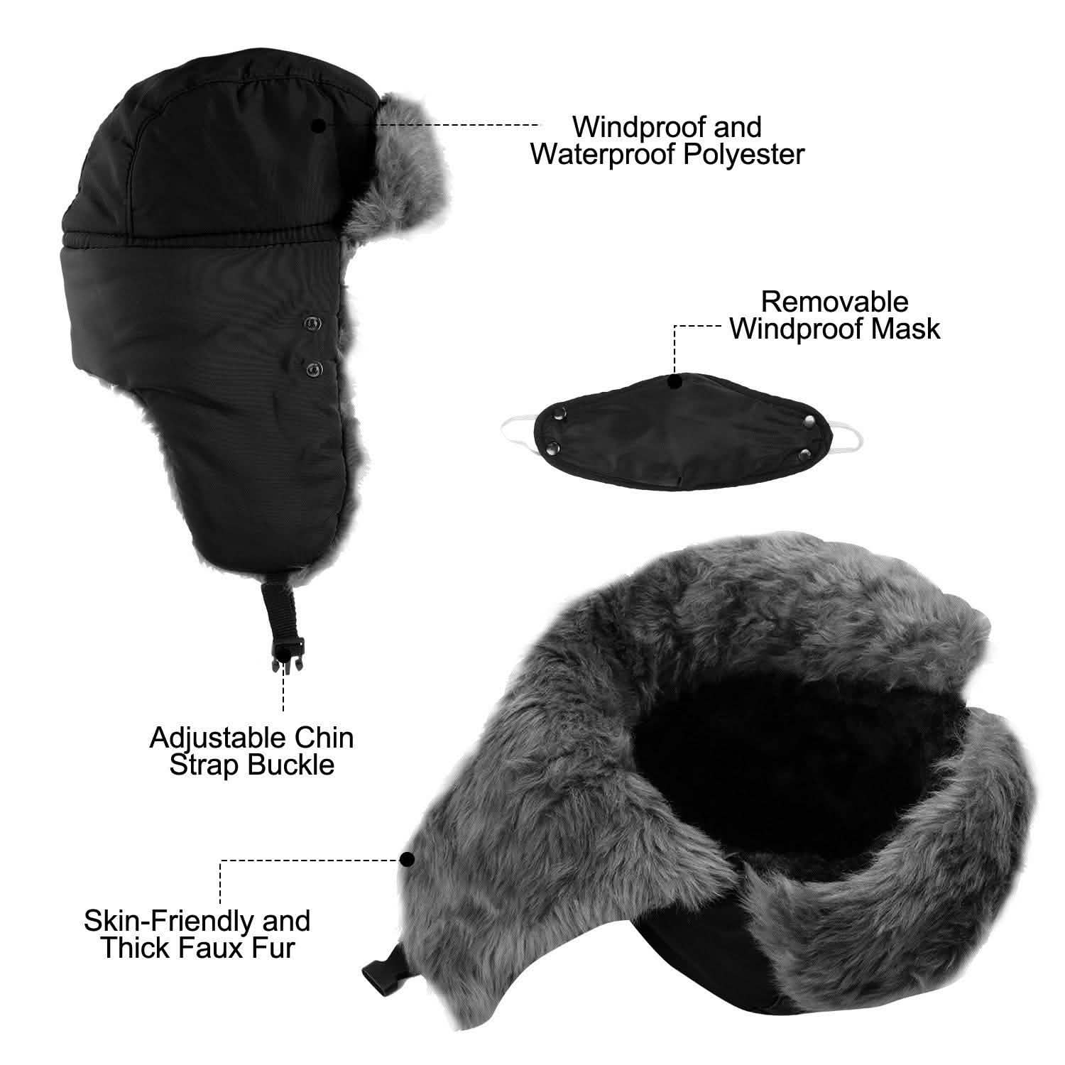 Unisex Winter Trooper Trapper Hat Hats - Tophatter Daily Deals