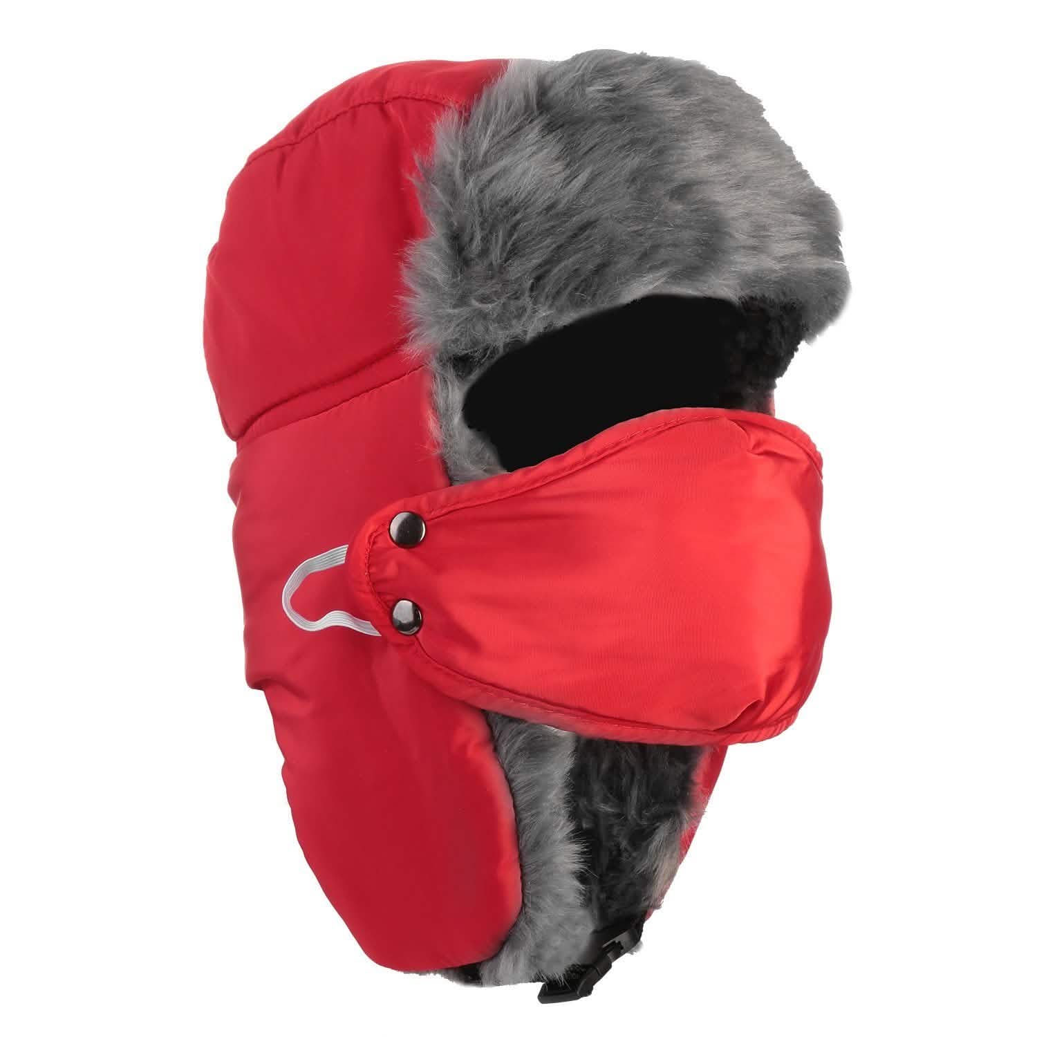 Unisex Winter Trooper Trapper Hat Red Hats - Tophatter Daily Deals